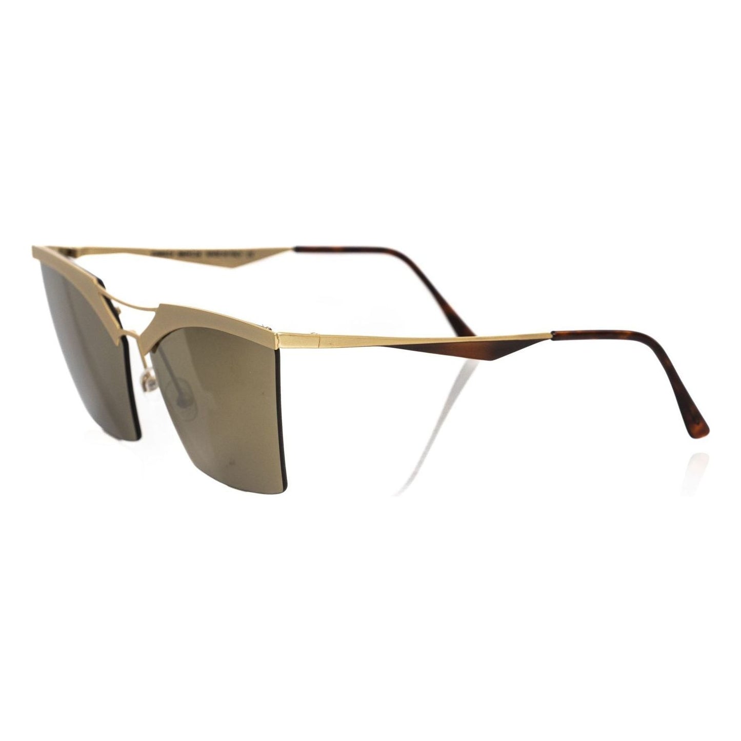 Frankie Morello Gold Metallic Women Sunglass Frankie Morello Dim Gray