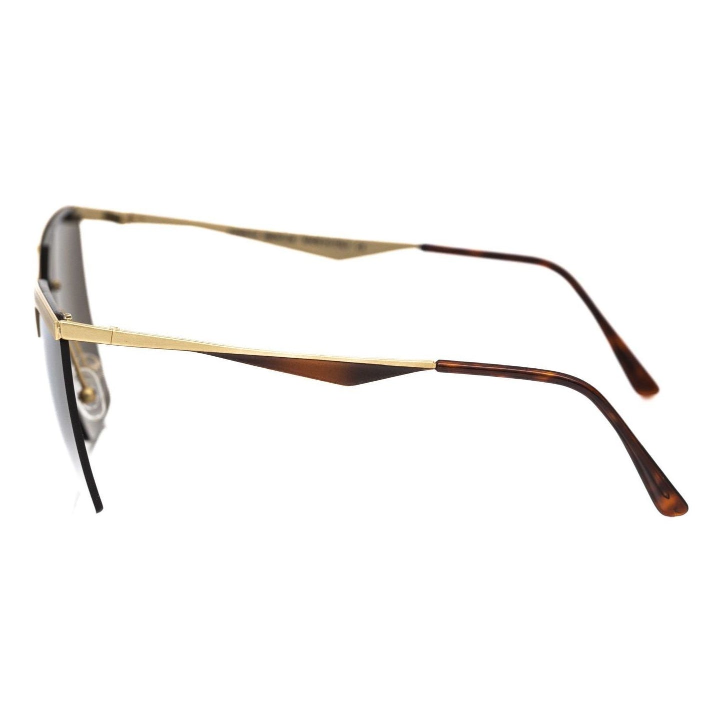 Frankie Morello Gold Metallic Women Sunglass Frankie Morello Dark Olive Green