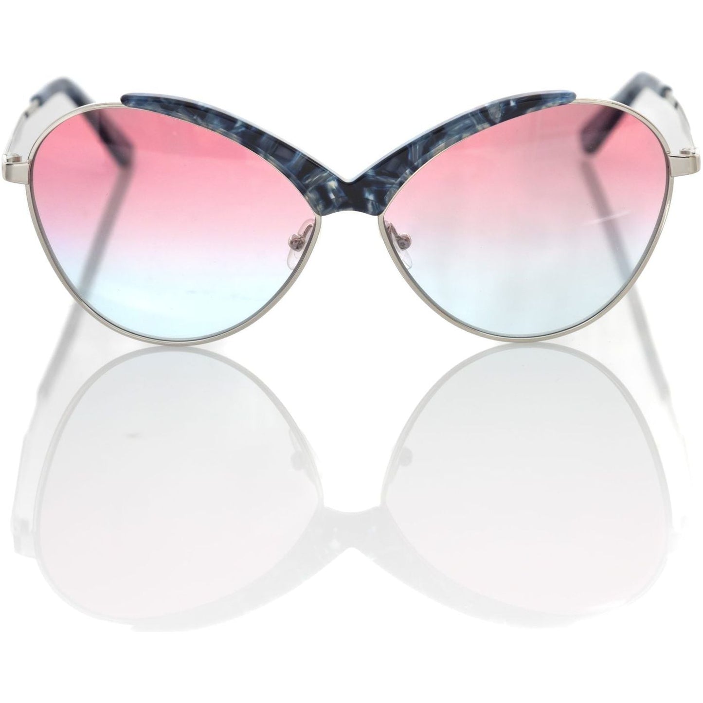 Frankie Morello Blue Metallic Women Sunglasses Frankie Morello Misty Rose