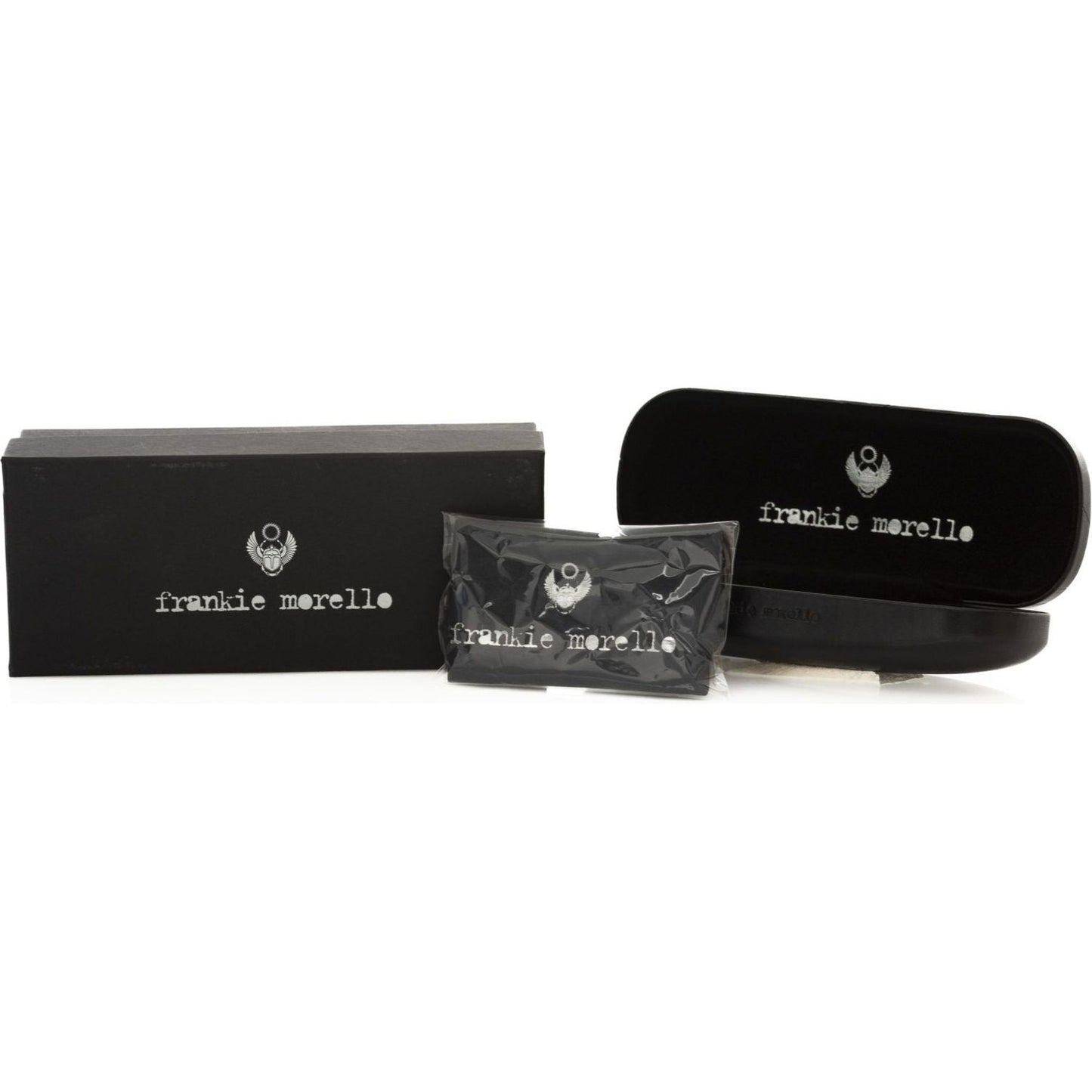 Frankie Morello Gold Metallic Women Sunglass Frankie Morello Black