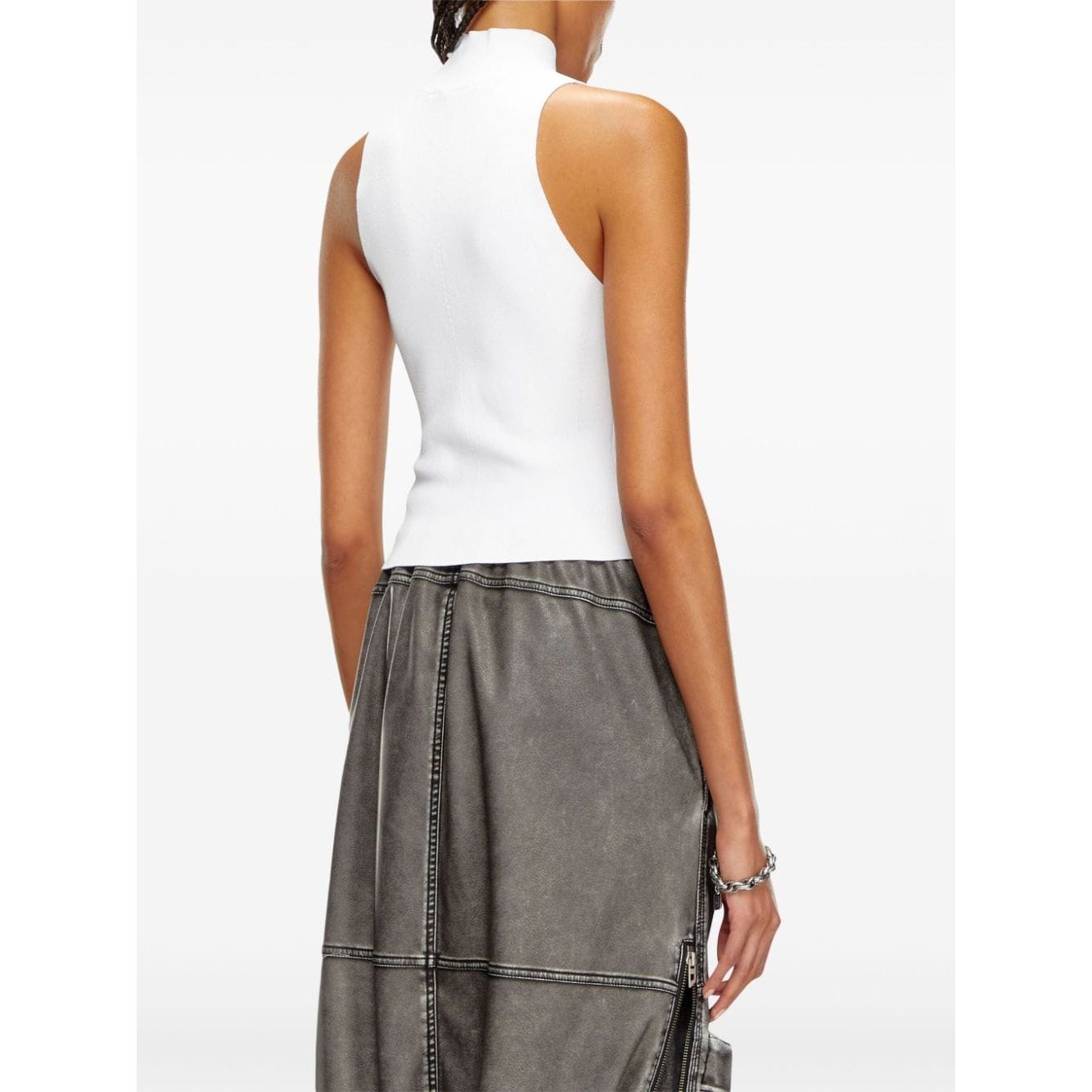 Diesel Top White Topwear Diesel Dim Gray