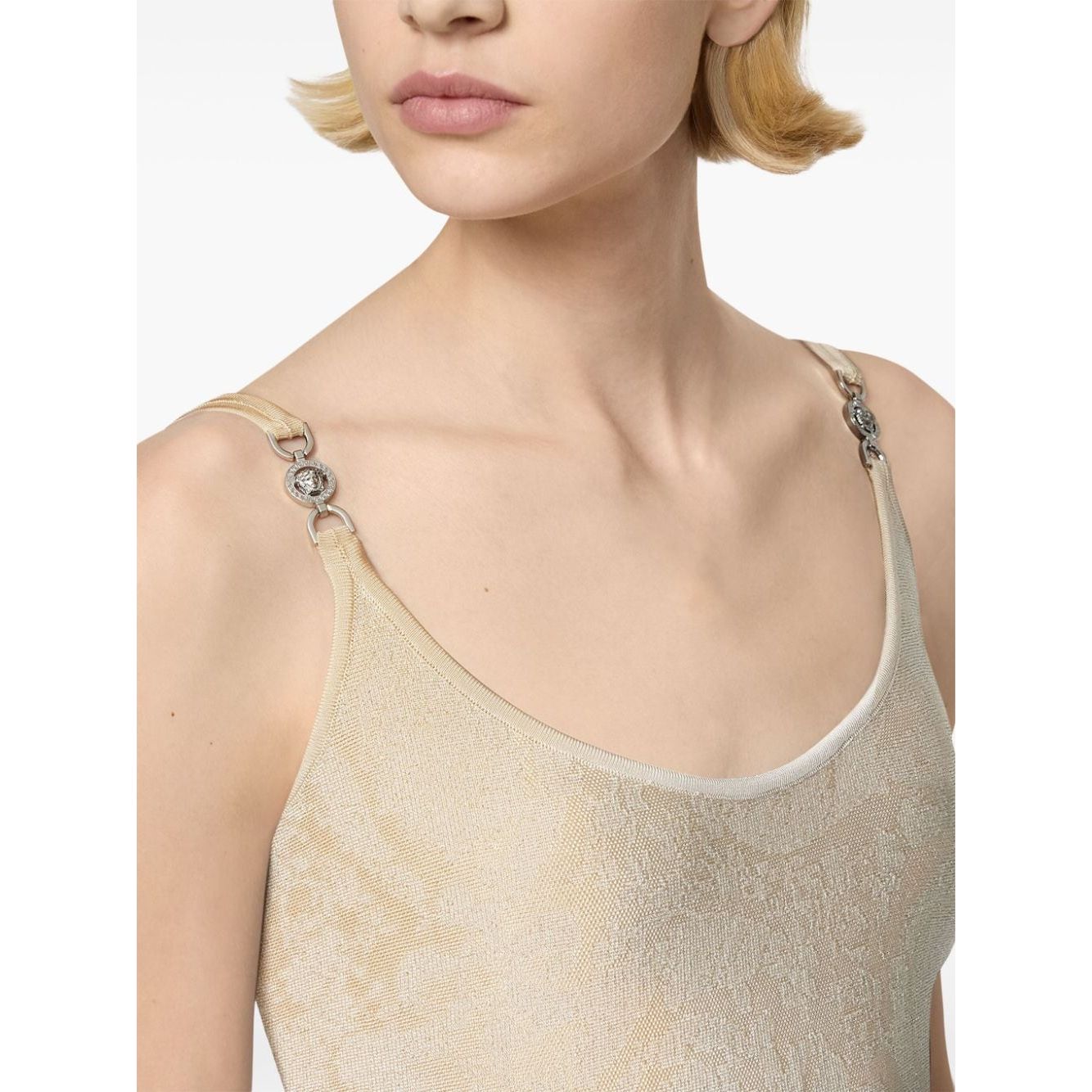 Versace Barocco jacquard flared mini dress Dresses