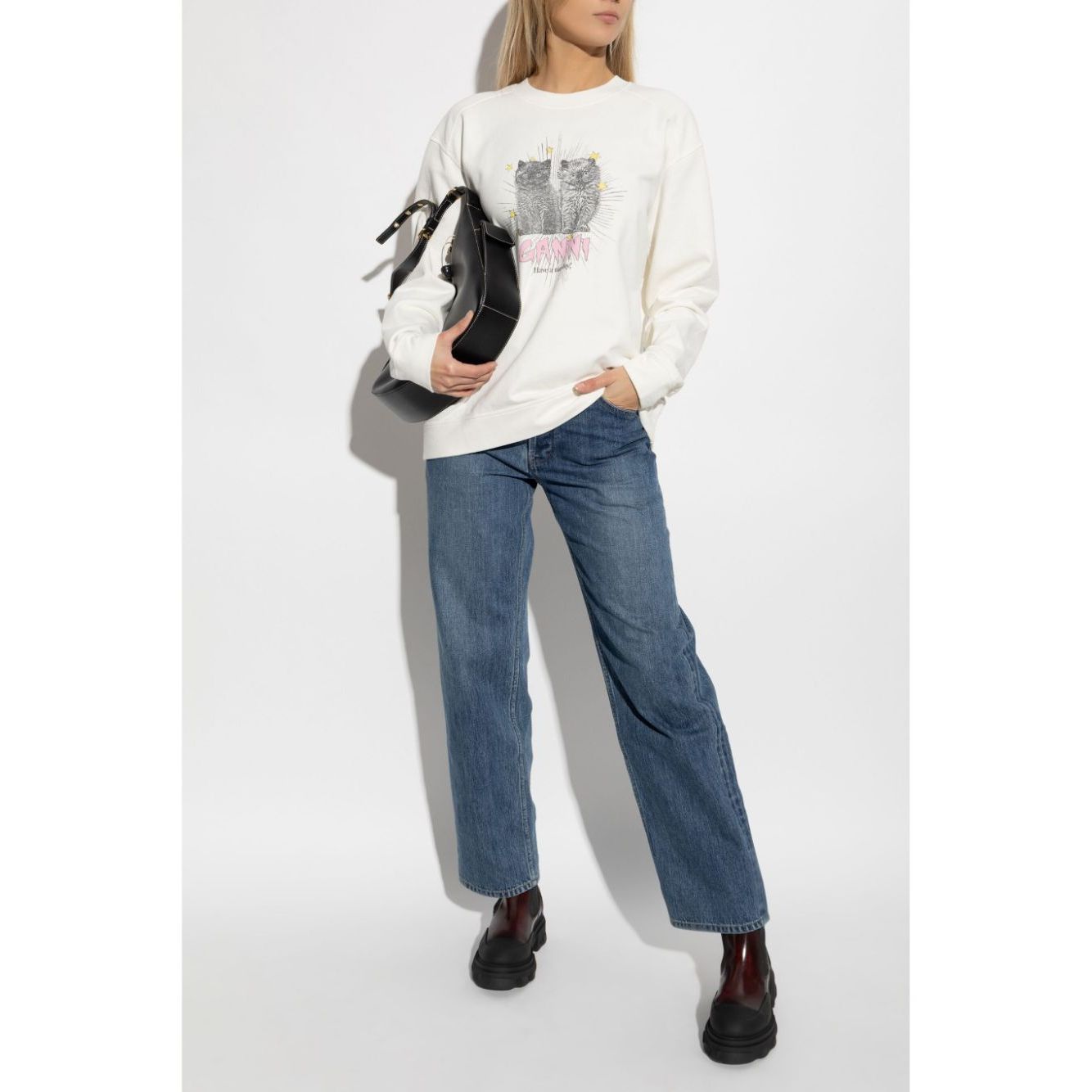 Ganni Kittens Sweatshirt Topwear