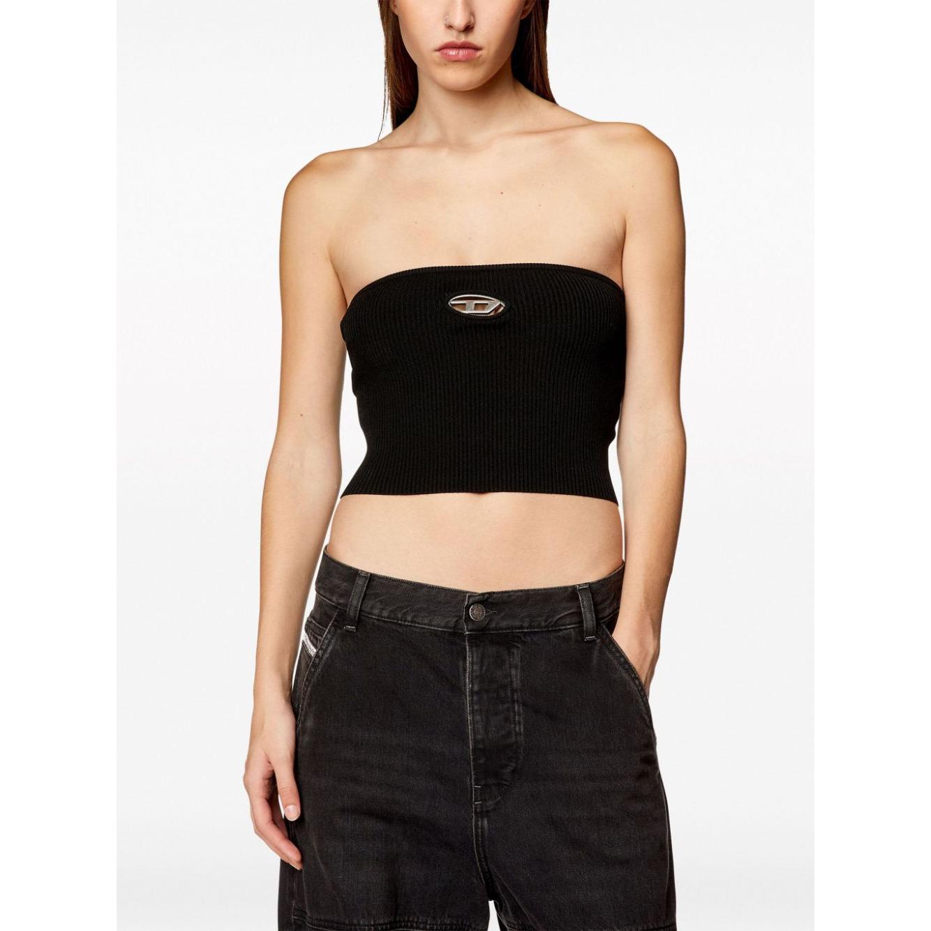 Diesel Top Black Topwear Diesel Antique White
