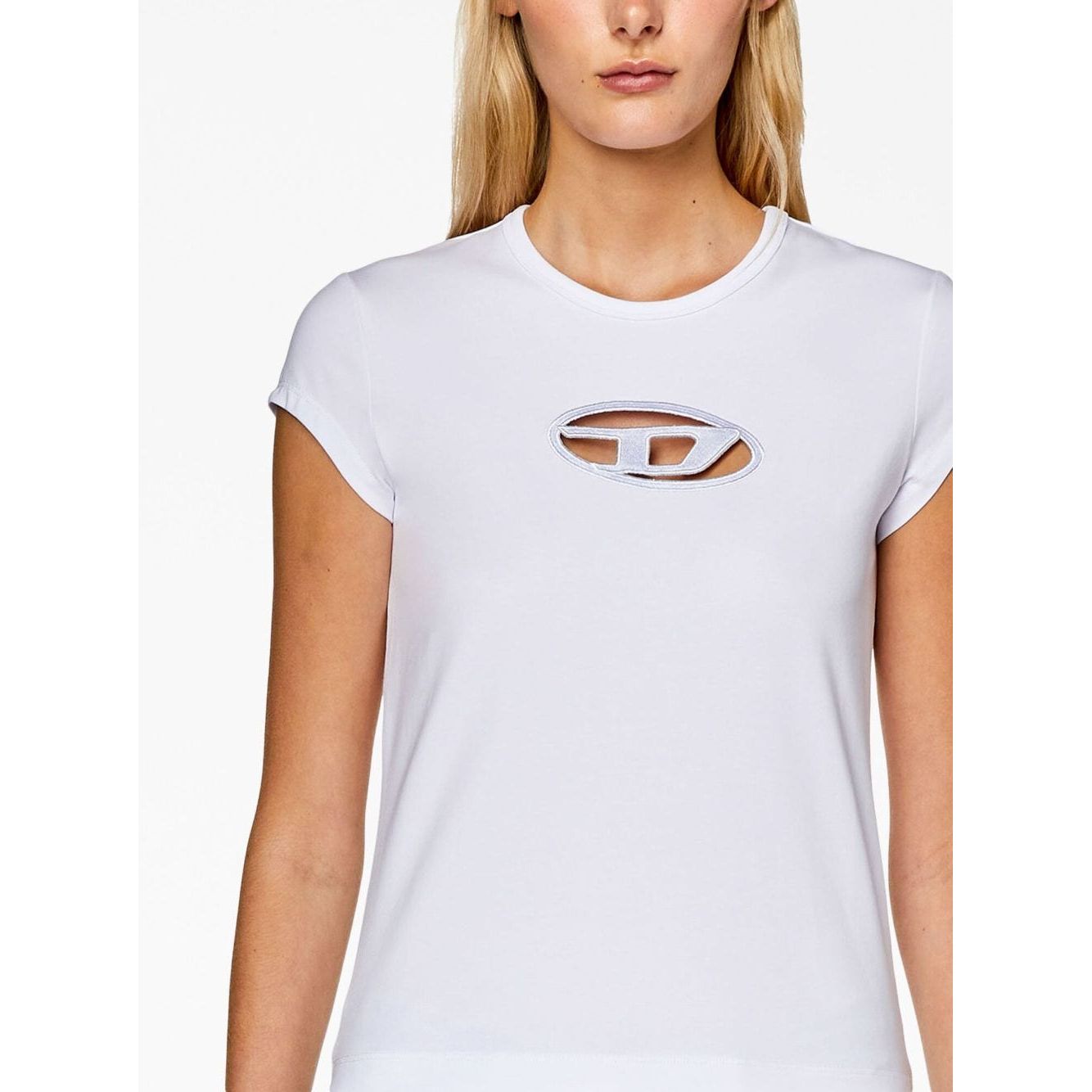 Diesel T-shirts and Polos White Topwear Diesel Light Gray