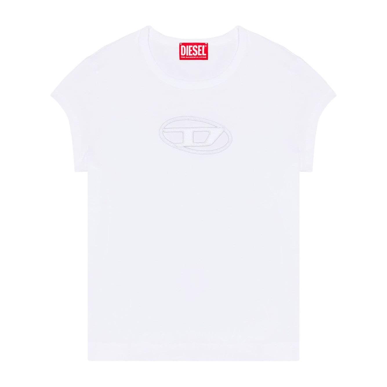 Diesel T-shirts and Polos White Topwear Diesel White Smoke