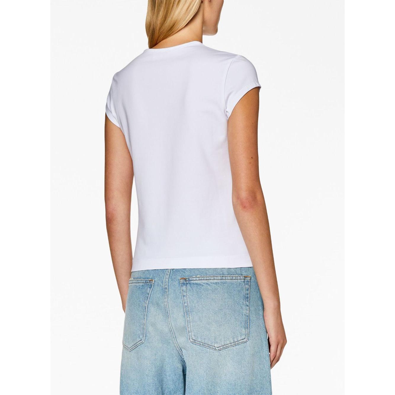 Diesel T-shirts and Polos White Topwear Diesel White Smoke