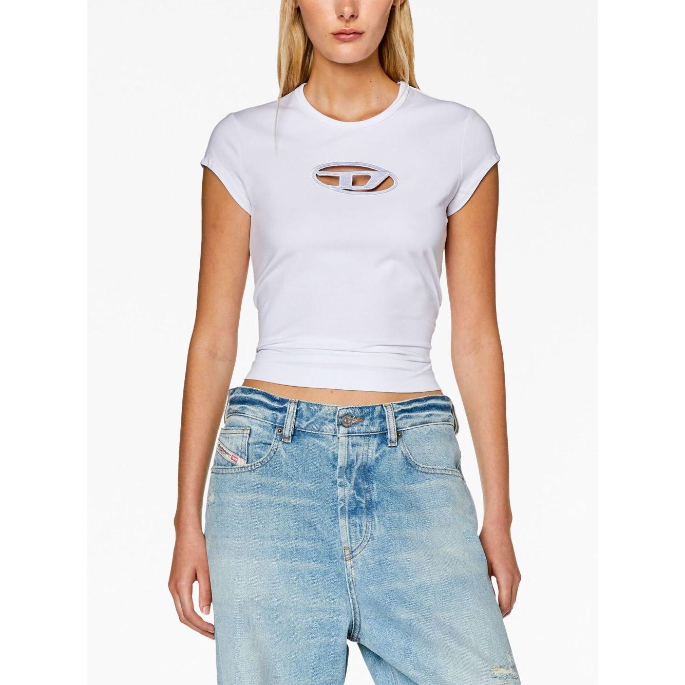 Diesel T-shirts and Polos White Topwear Diesel Lavender