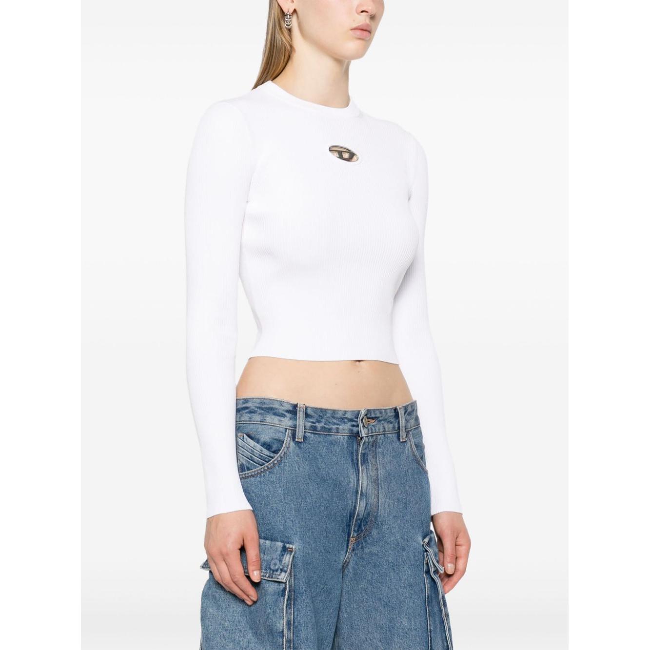 Diesel Sweaters White Topwear Diesel White Smoke