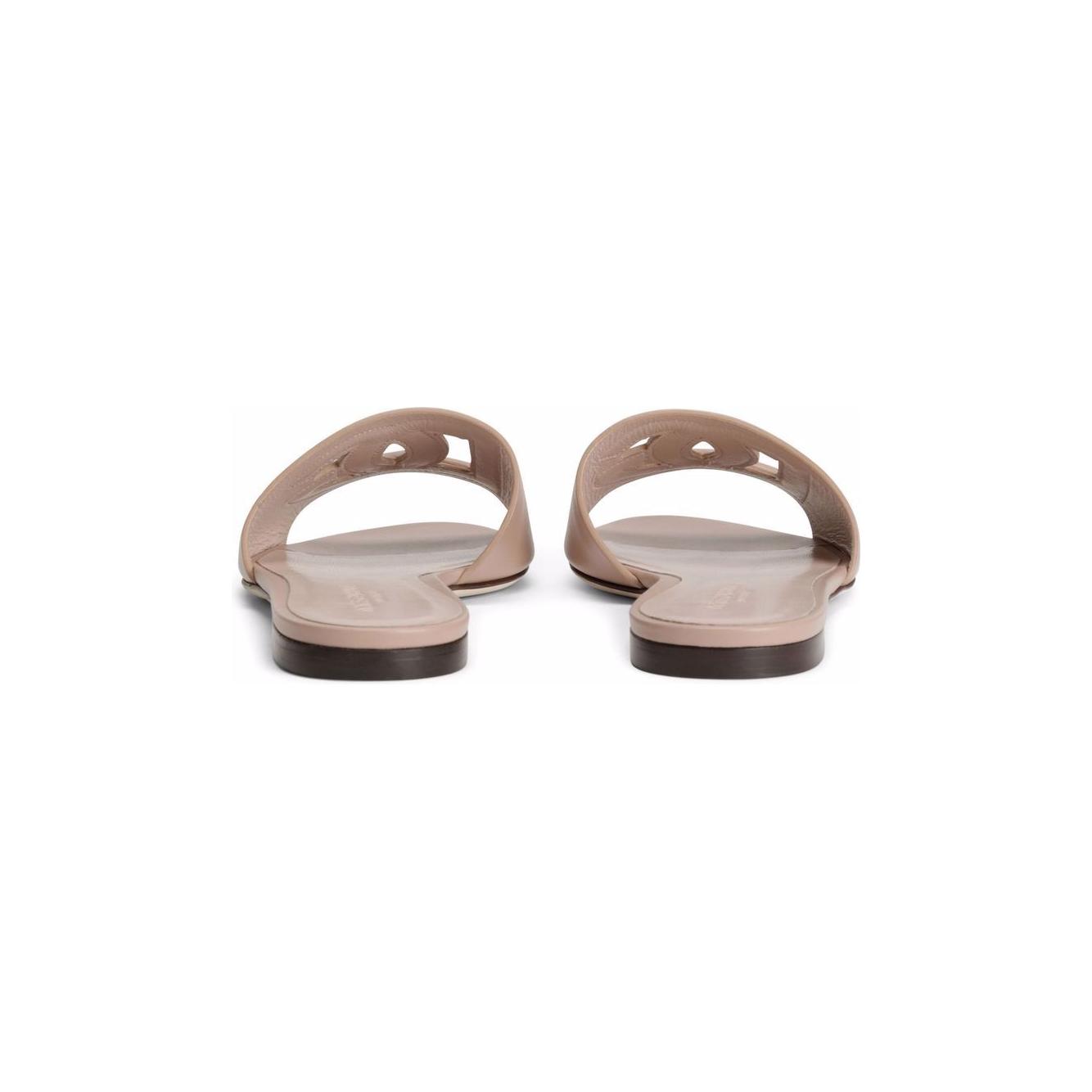 Dolce & Gabbana cutout leather slides Sandals Dolce & Gabbana Rosy Brown