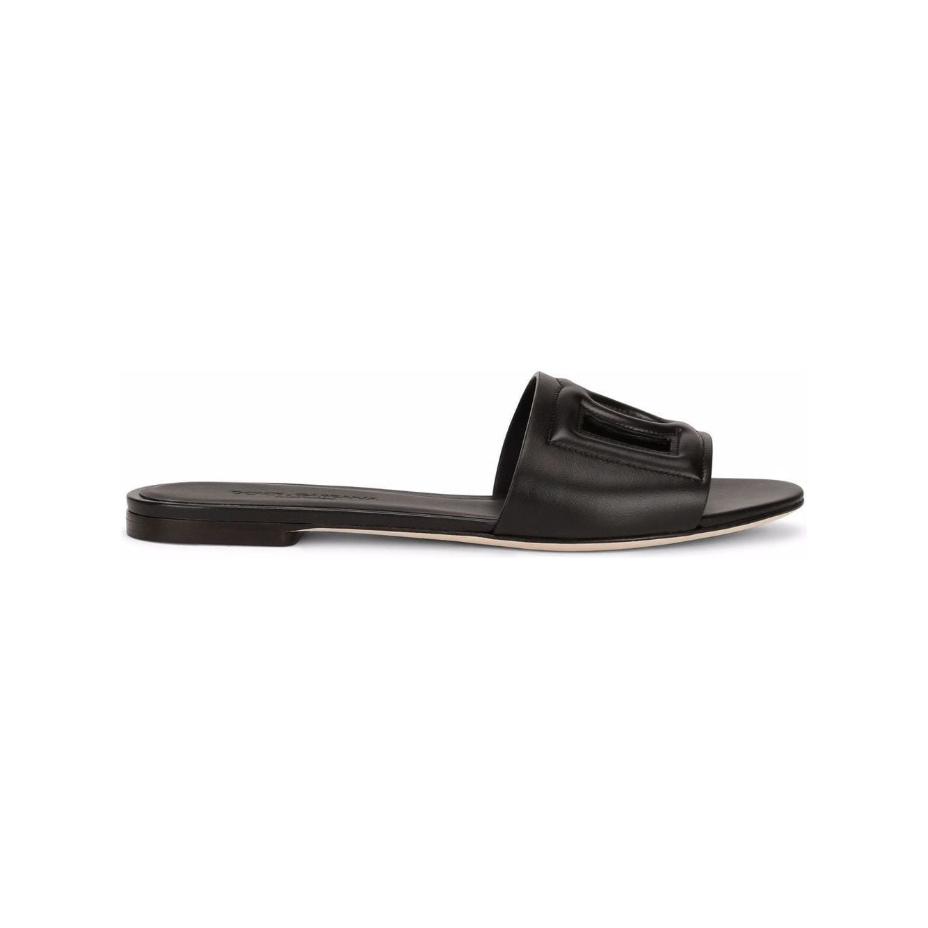 Dolce & Gabbana DG Logo leather sandals Sandals Dolce & Gabbana Dark Slate Gray