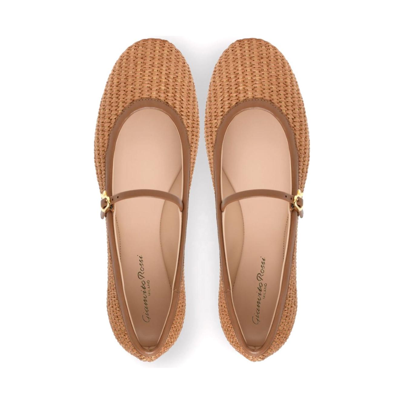 Gianvito Rossi Flat shoes Leather Brown Flat Shoes Gianvito Rossi Rosy Brown