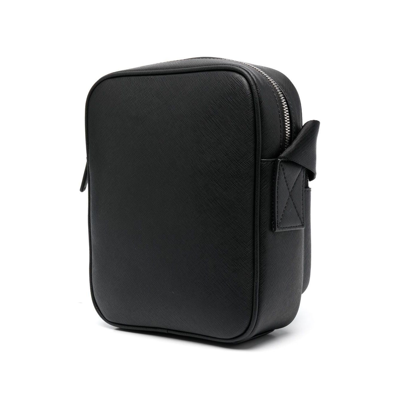 Emporio Armani logo-plaque Leather messenger bag