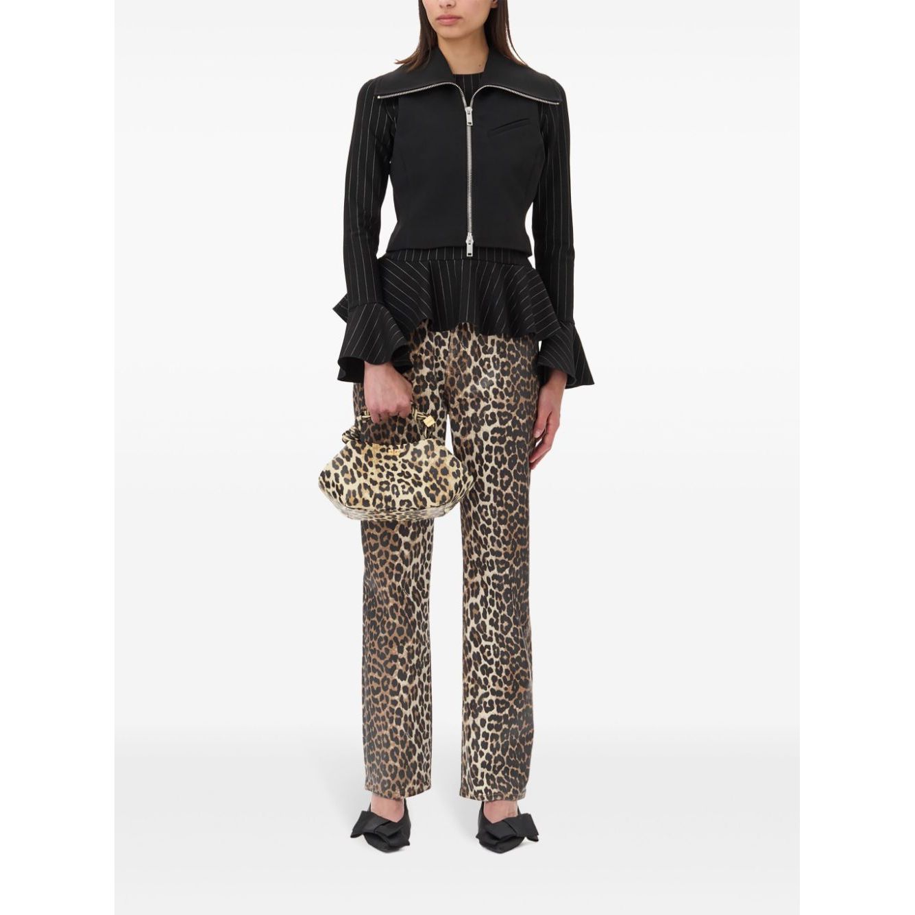 Ganni Sleeveless tank top with zip Topwear