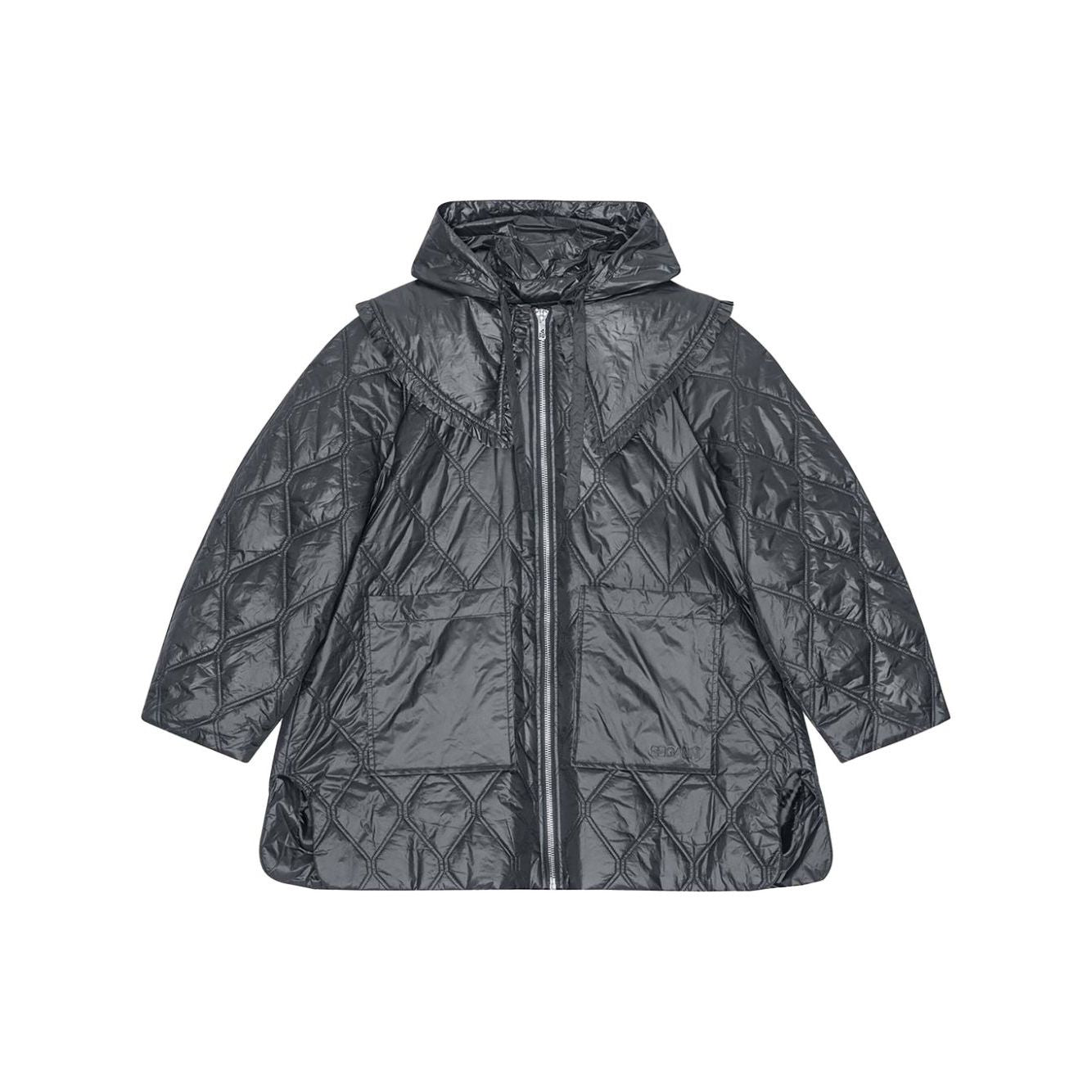 Ganni Shiny Quilt Midi Jacket Jackets