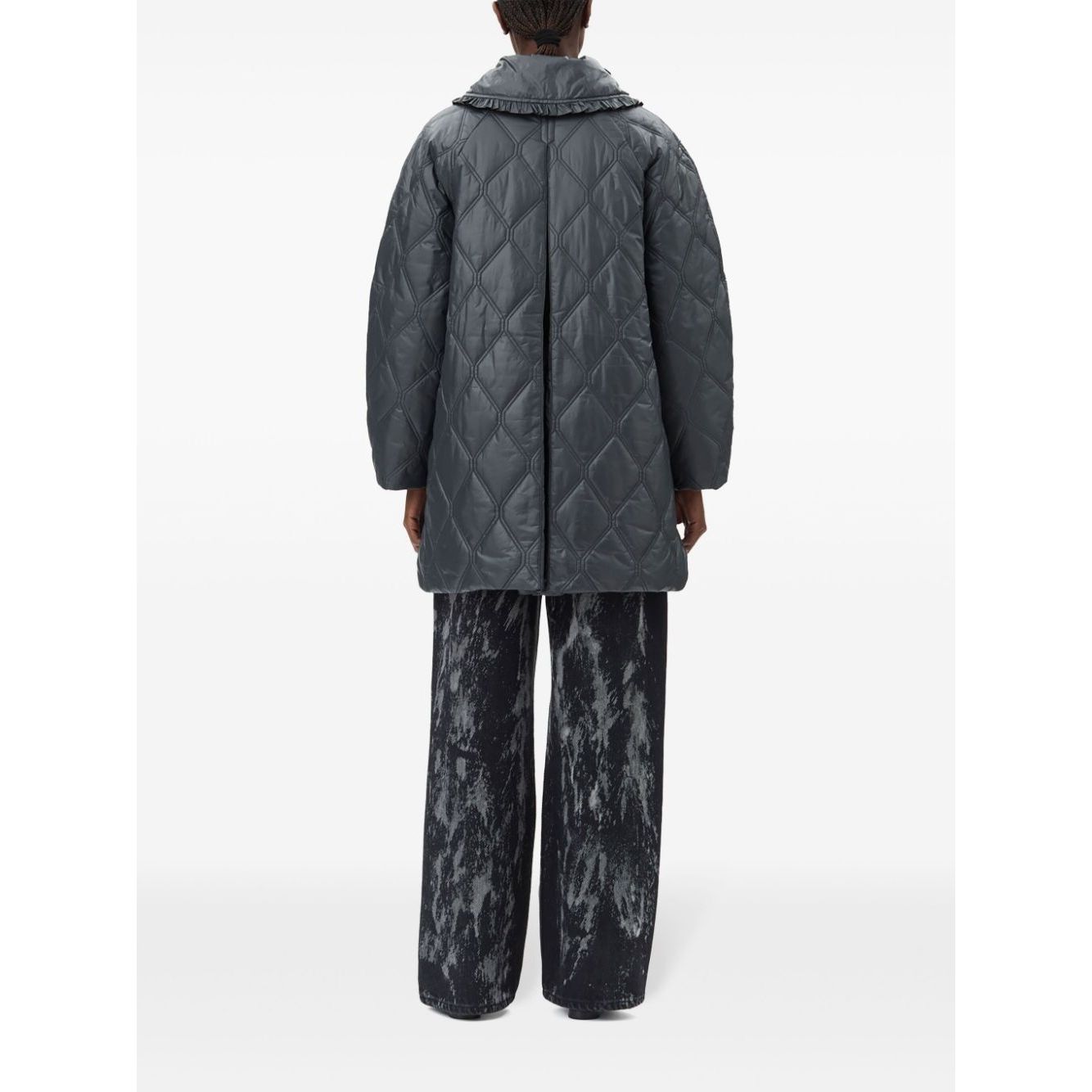 Ganni Shiny Quilt Midi Jacket Jackets