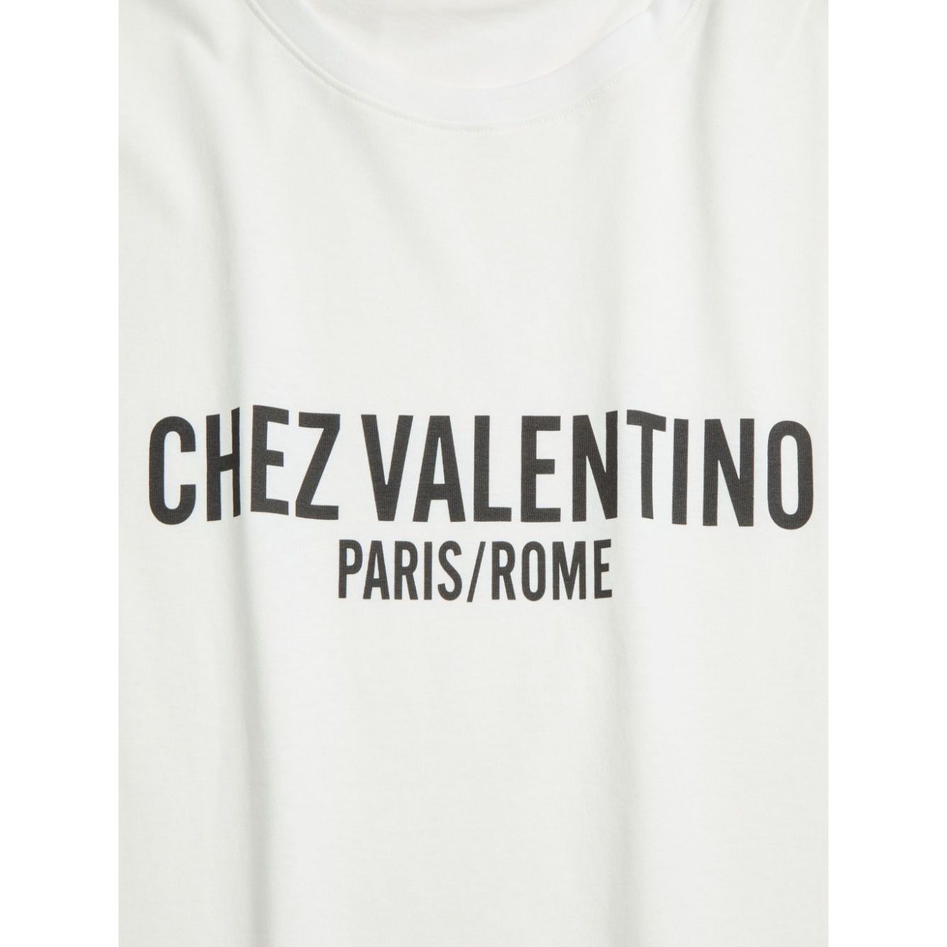 Valentino Cotton T-Shirt With Chez Valentino Print Topwear