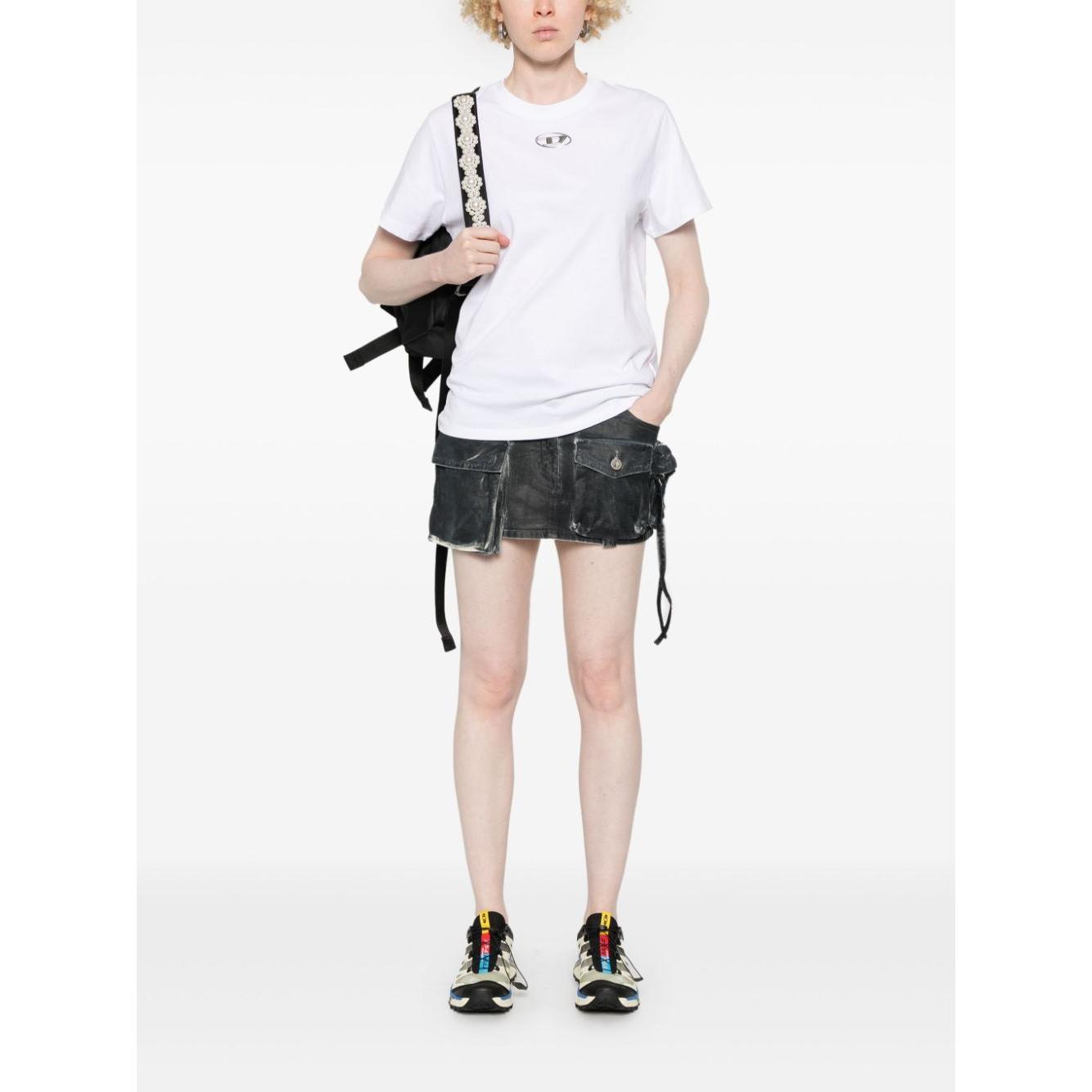 Diesel T-shirts and Polos White Topwear Diesel White Smoke