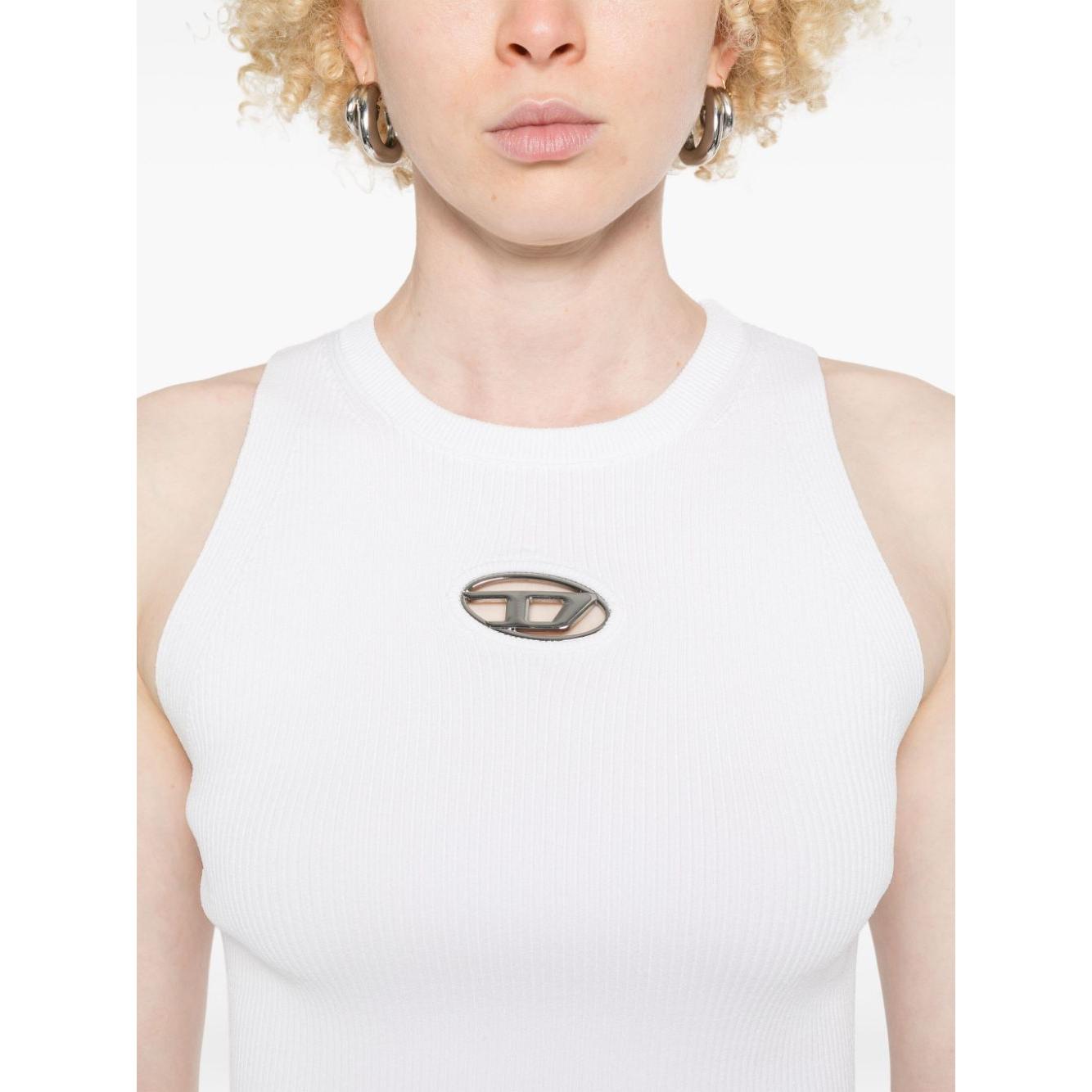 Diesel Top White Topwear Diesel Misty Rose