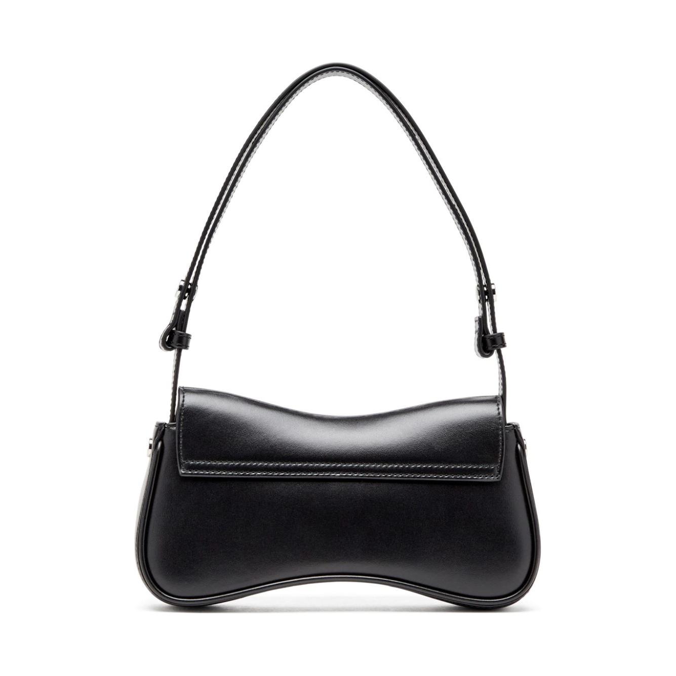 Diesel Play-Semi gloss leather shoulder bag Clutches Diesel Dark Slate Gray
