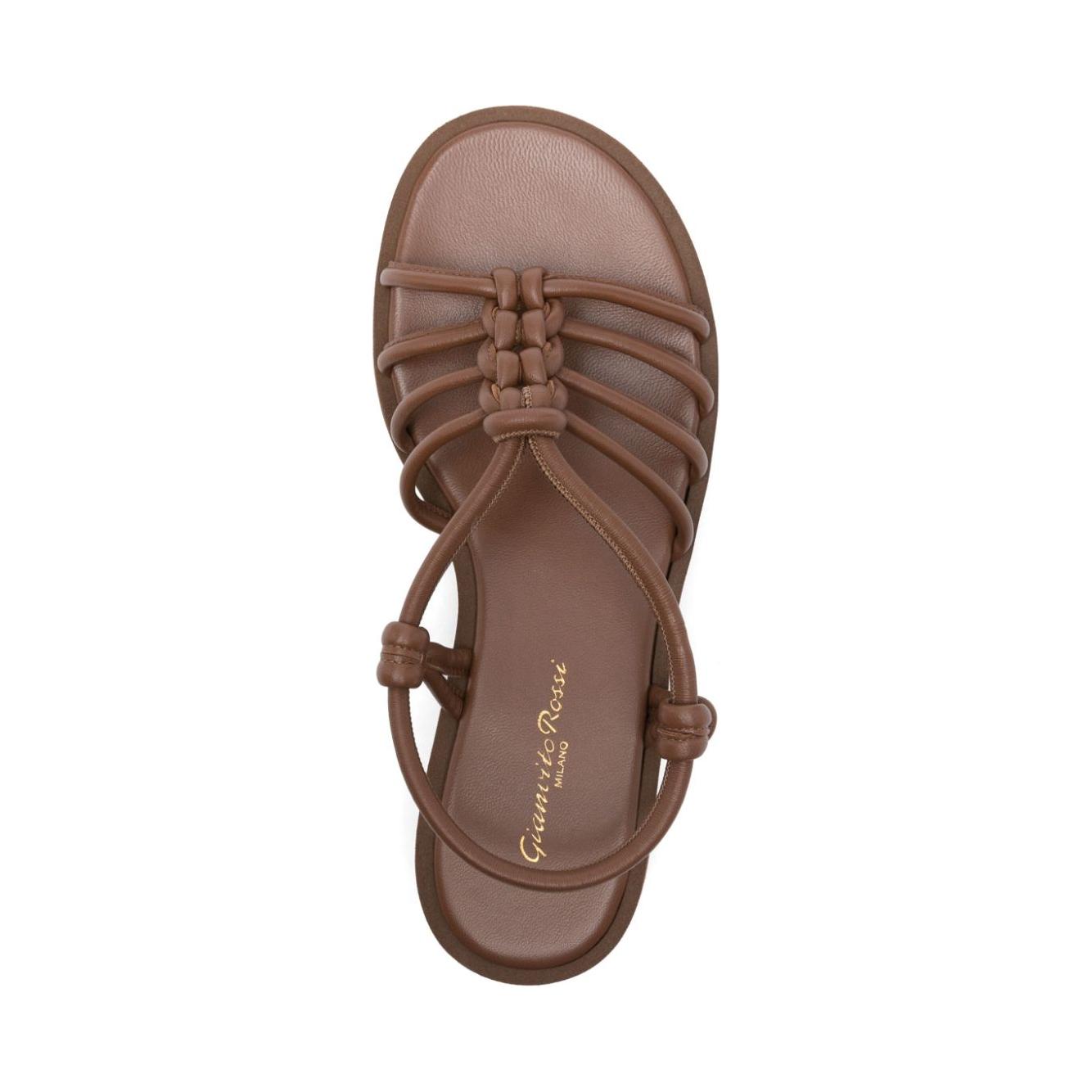 Gianvito Rossi Sandals Leather Brown Sandals Gianvito Rossi Dim Gray