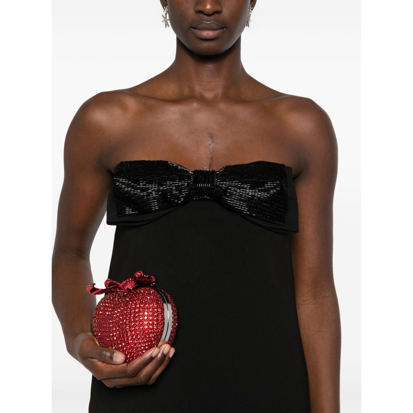 Self-Portrait crepe bandeau mini dress Dresses