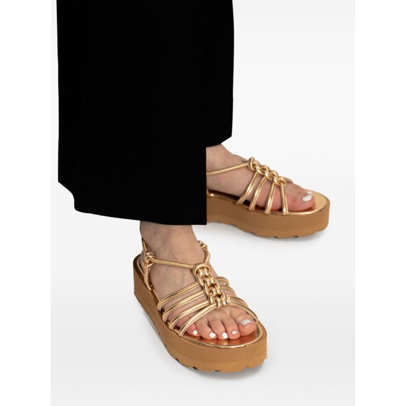 Gianvito Rossi Sandals Golden Sandals Gianvito Rossi White Smoke