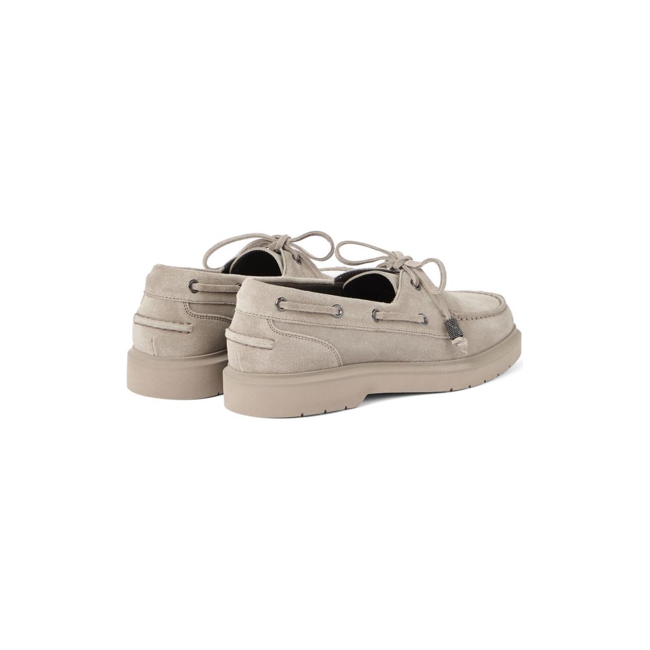 Brunello Cucinelli Flat shoes White Moccasins Brunello Cucinelli Dark Gray