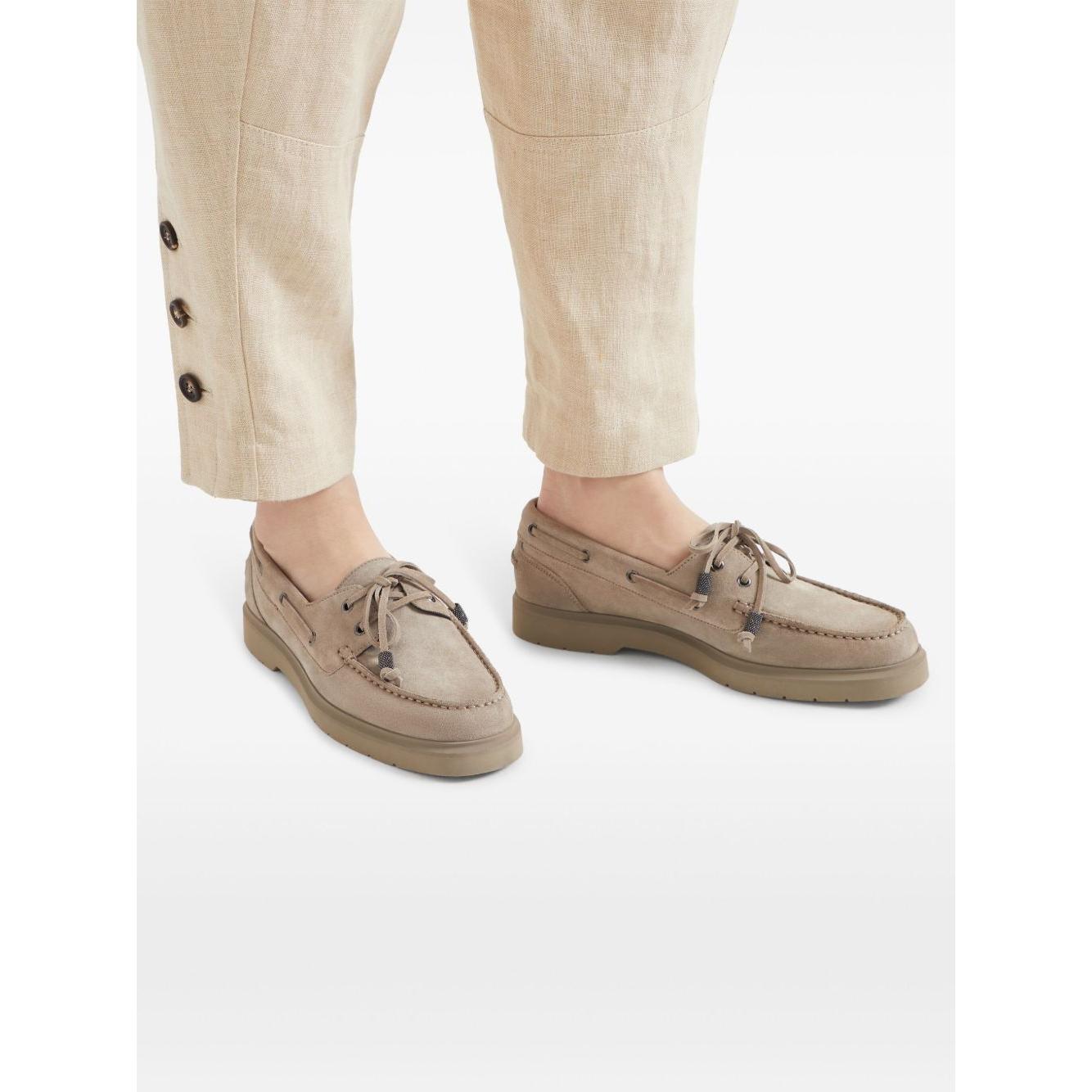 Brunello Cucinelli Flat shoes White Moccasins Brunello Cucinelli Beige
