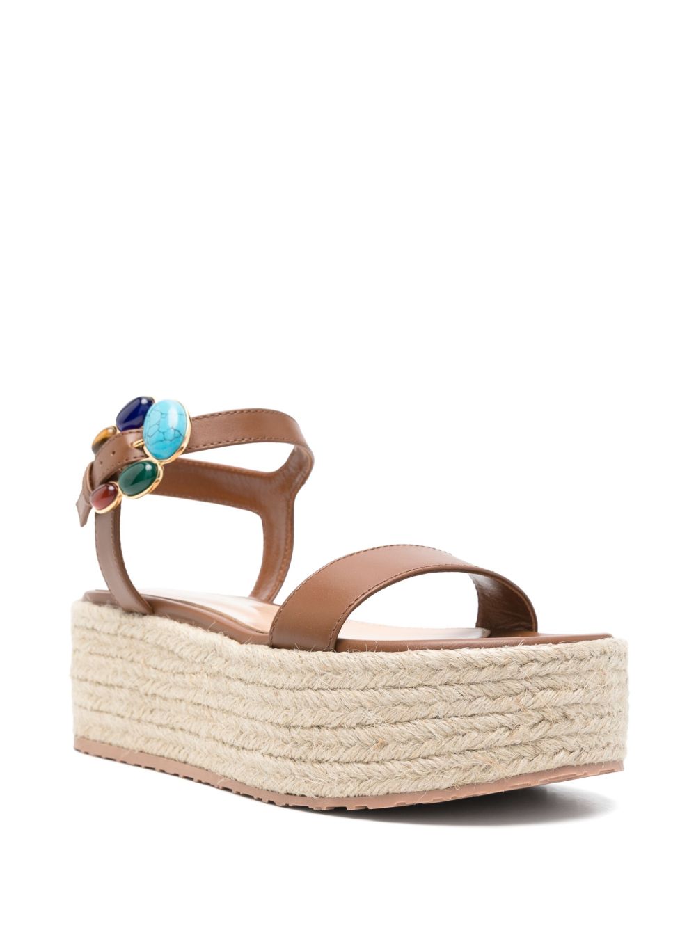 Gianvito Rossi Sandals Leather Brown Sandals Gianvito Rossi Light Gray