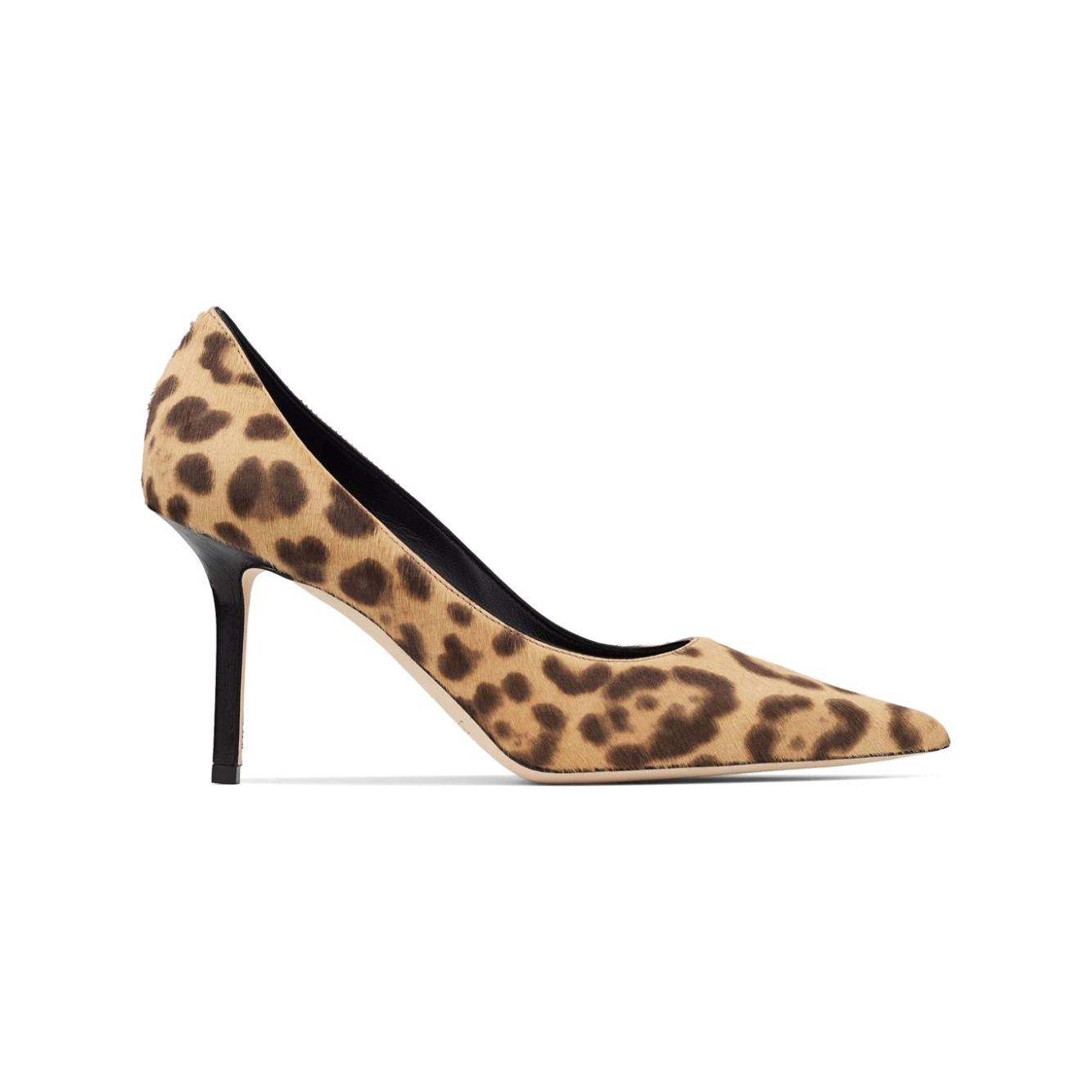 Jimmy Choo Love 85 Leopard Print Pony Pumps
