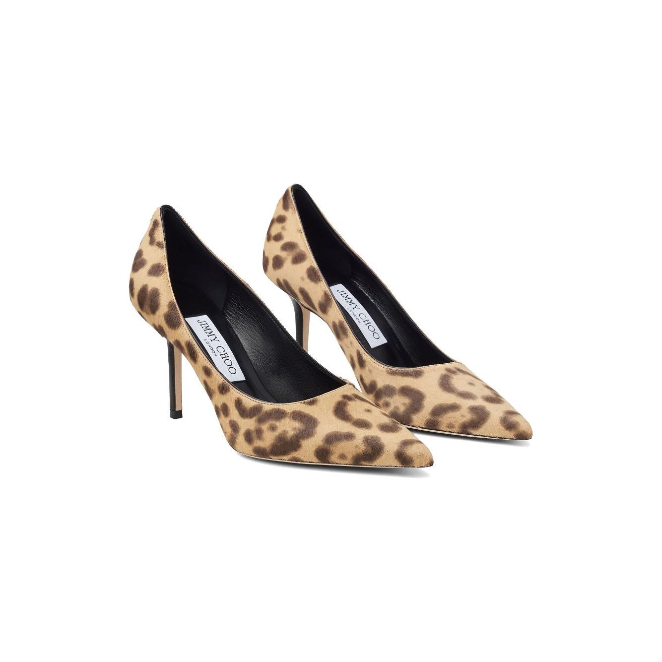 Jimmy Choo Love 85 Leopard Print Pony Pumps