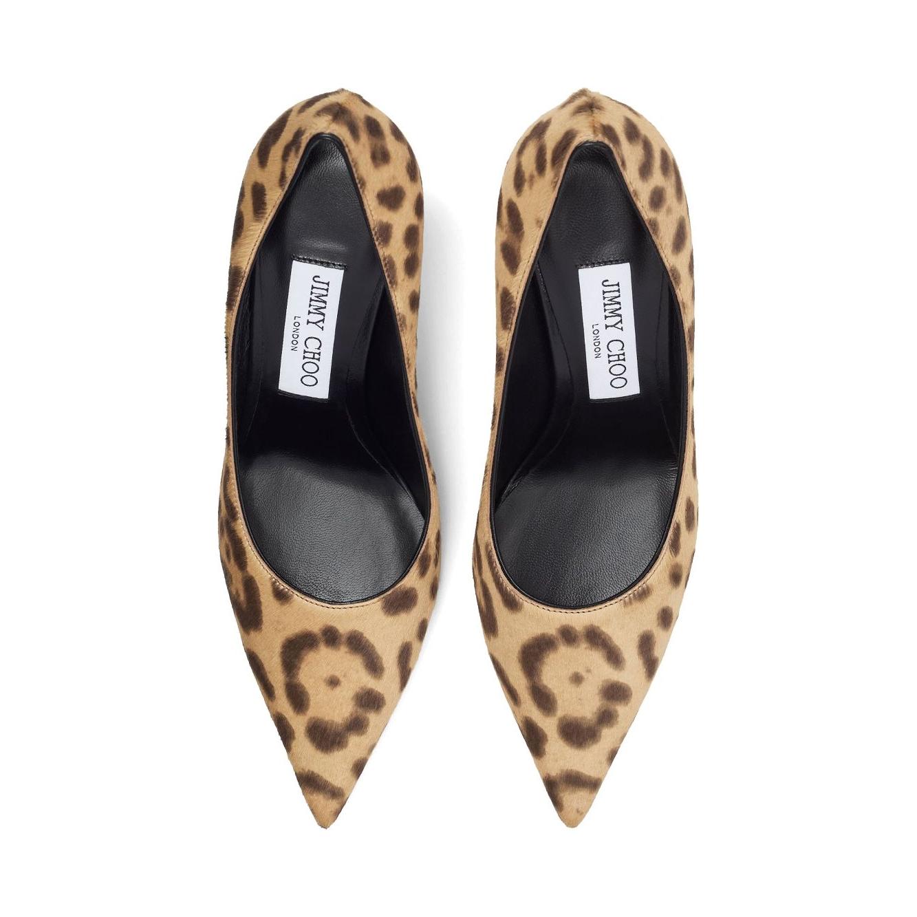 Jimmy Choo Love 85 Leopard Print Pony Pumps