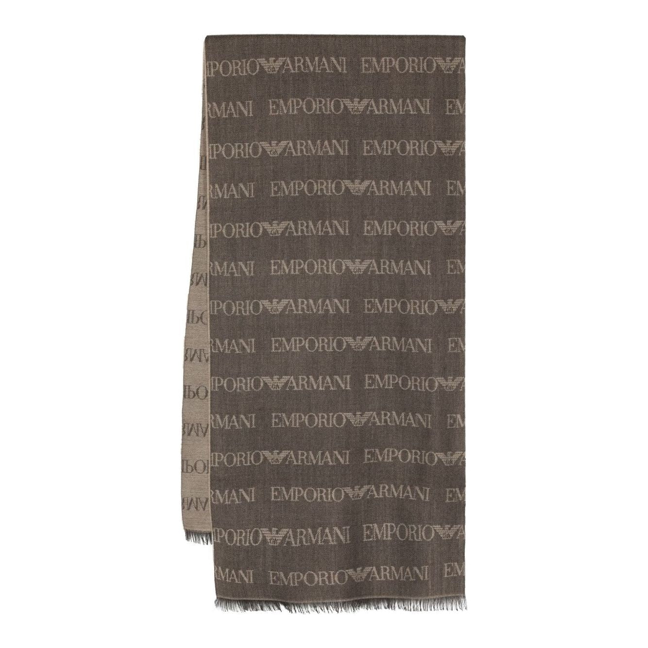 Emporio Armani Scarfs Brown Scarves Hats & Gloves Emporio Armani Dark Olive Green