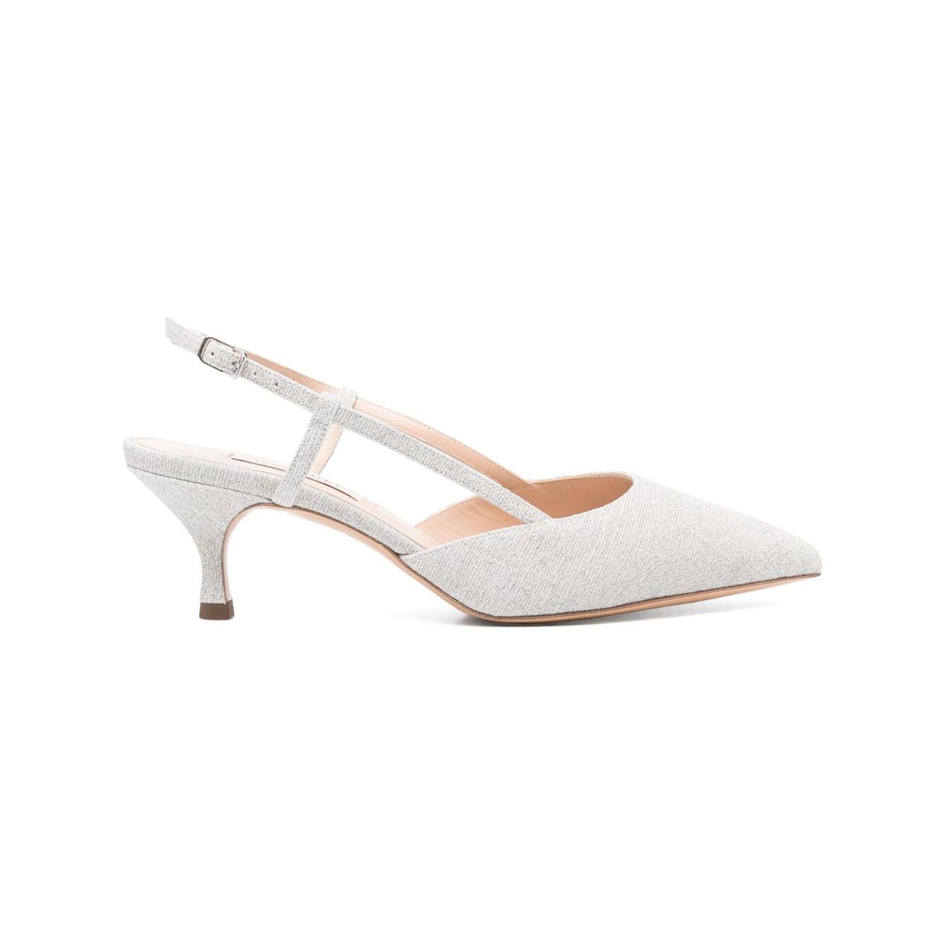 Casadei With Heel Silver Medium Heel Casadei Light Gray