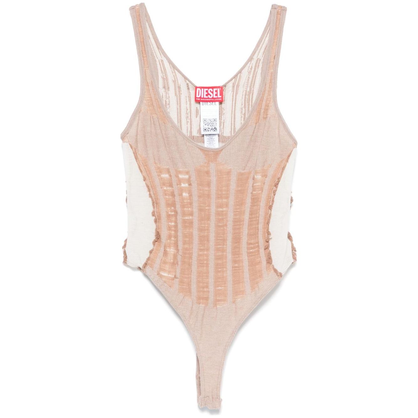 Diesel M-Calipso bodysuit Topwear Diesel Light Gray