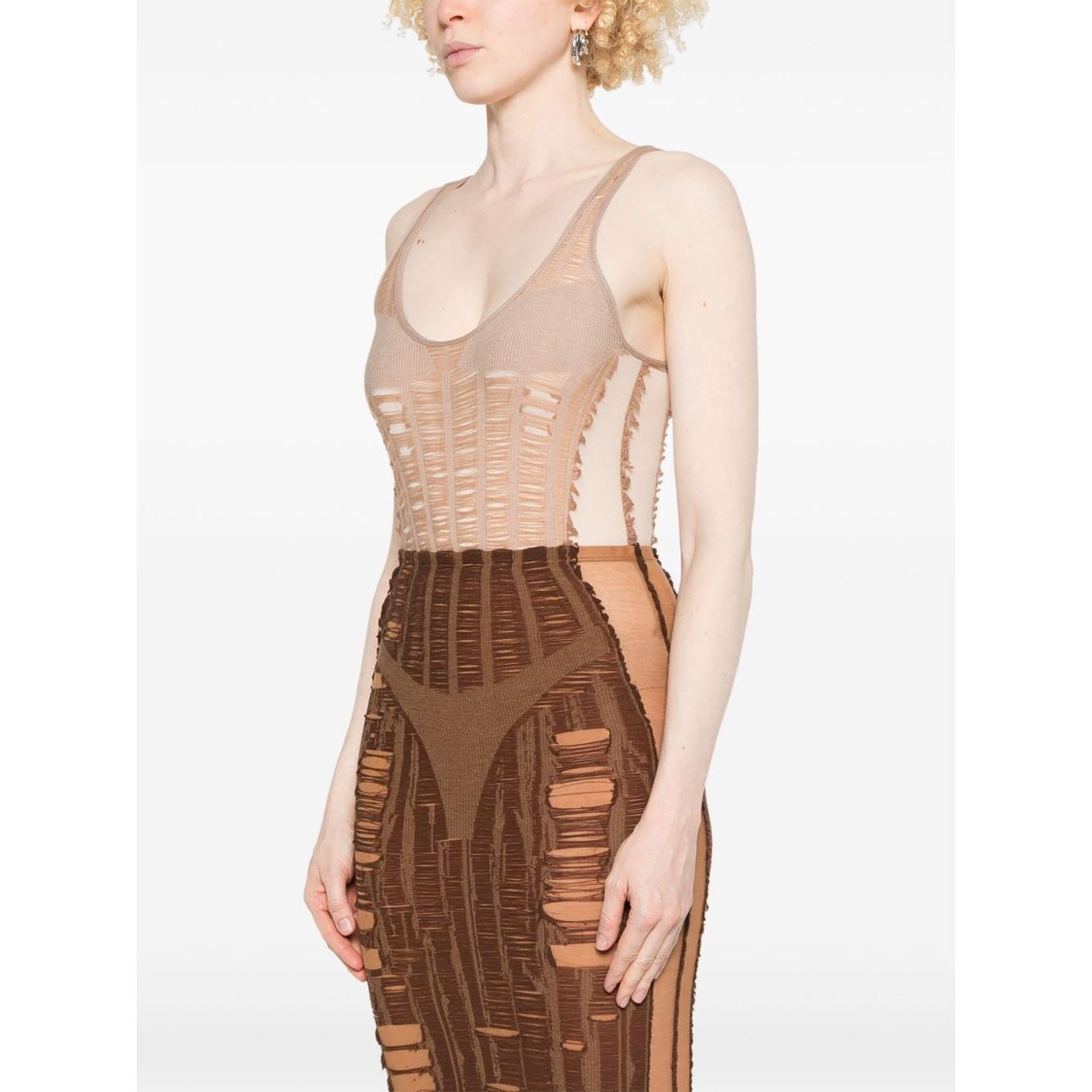 Diesel M-Calipso bodysuit Topwear Diesel Saddle Brown