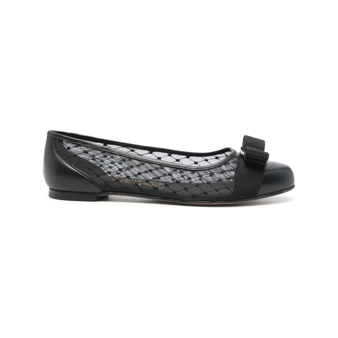 Ferragamo Varina Ballerinas Flat Shoes Ferragamo Dark Slate Gray