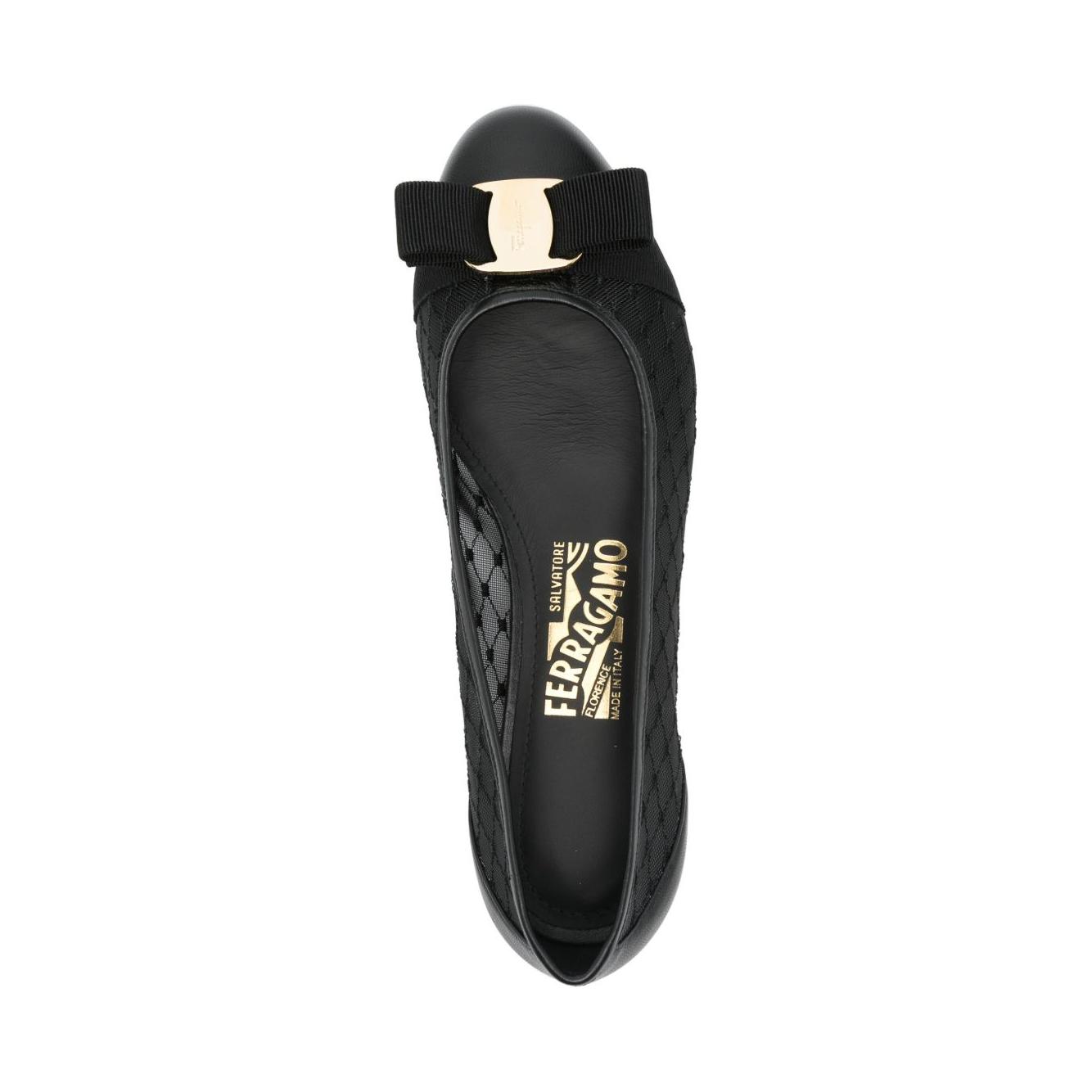 Ferragamo Varina Ballerinas Flat Shoes Ferragamo Dark Slate Gray