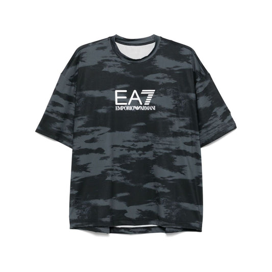 EA7 T-shirts and Polos Black Topwear