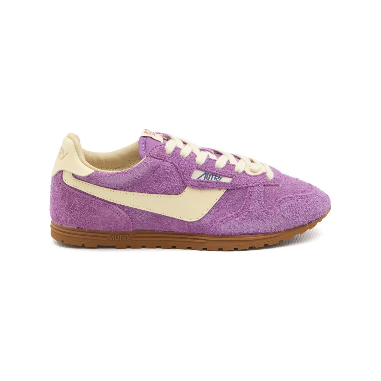 Autry Windspin in suede & Leather Sneakers Autry Rosy Brown