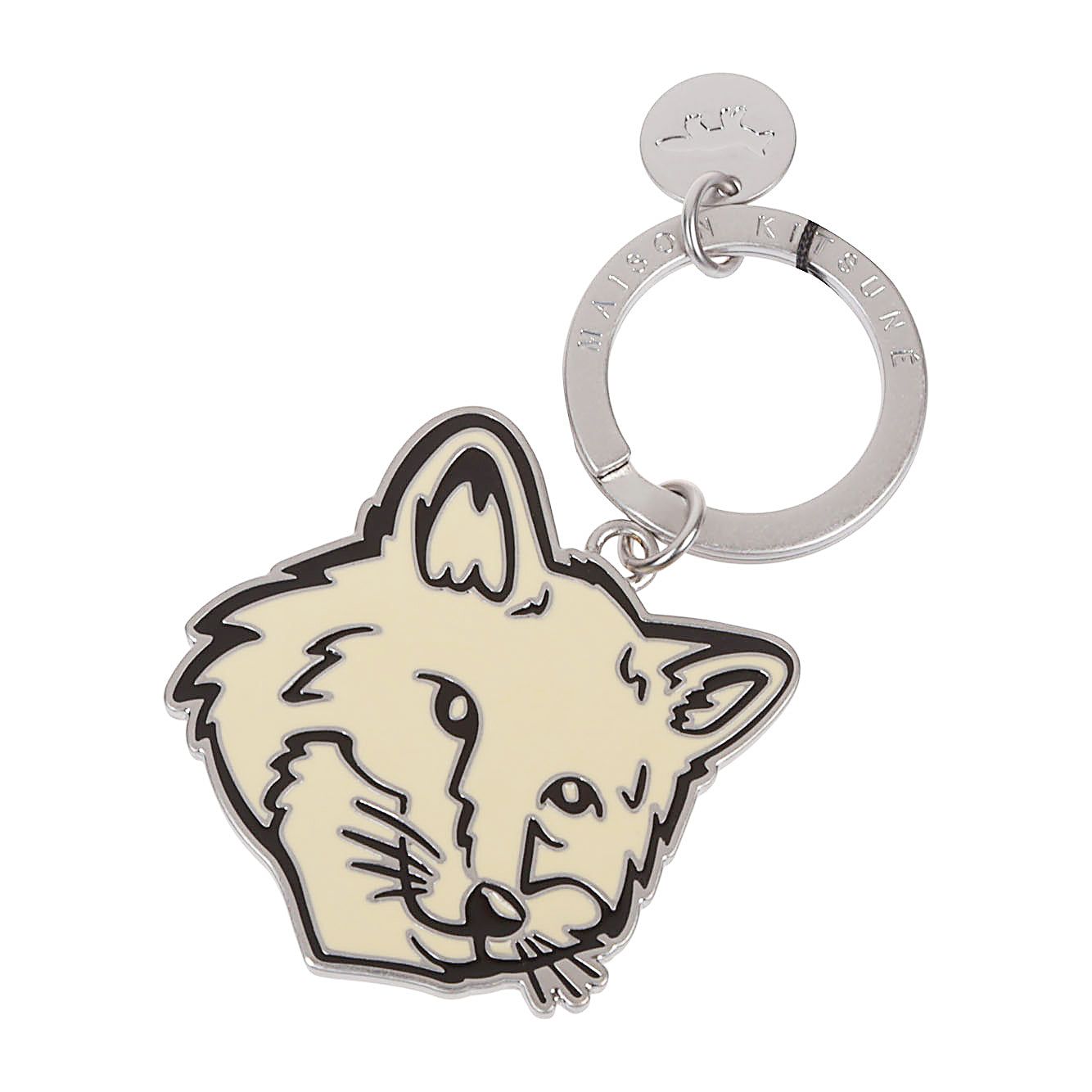 MAISON KITSUNE' Keychains Yellow Small Leather Goods Maison Kitsune Gray