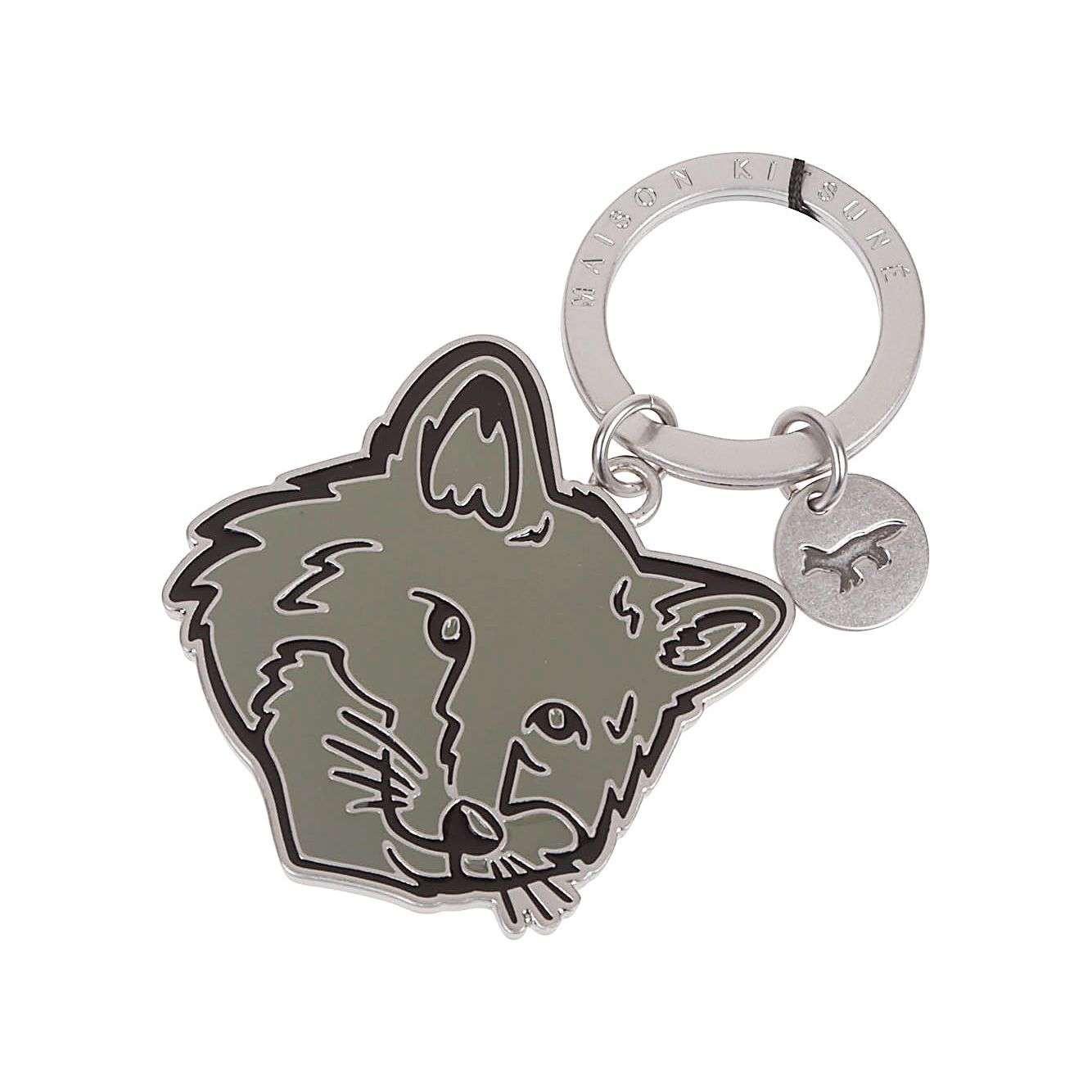 MAISON KITSUNE' Keychains Green Small Leather Goods Maison Kitsune Slate Gray