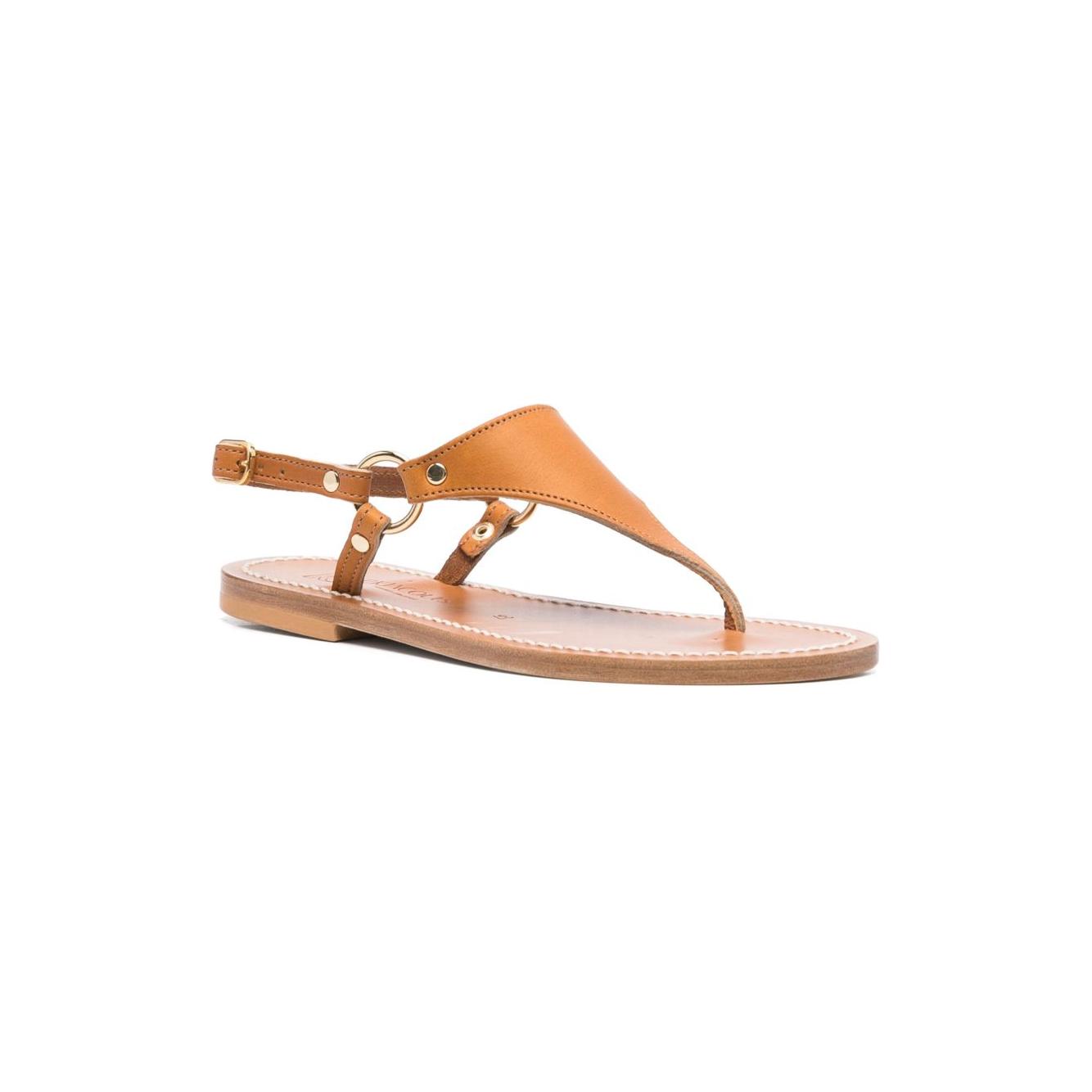 K Jacques St Tropez Sandals Leather Brown Sandals K Jacques St Tropez Dark Salmon
