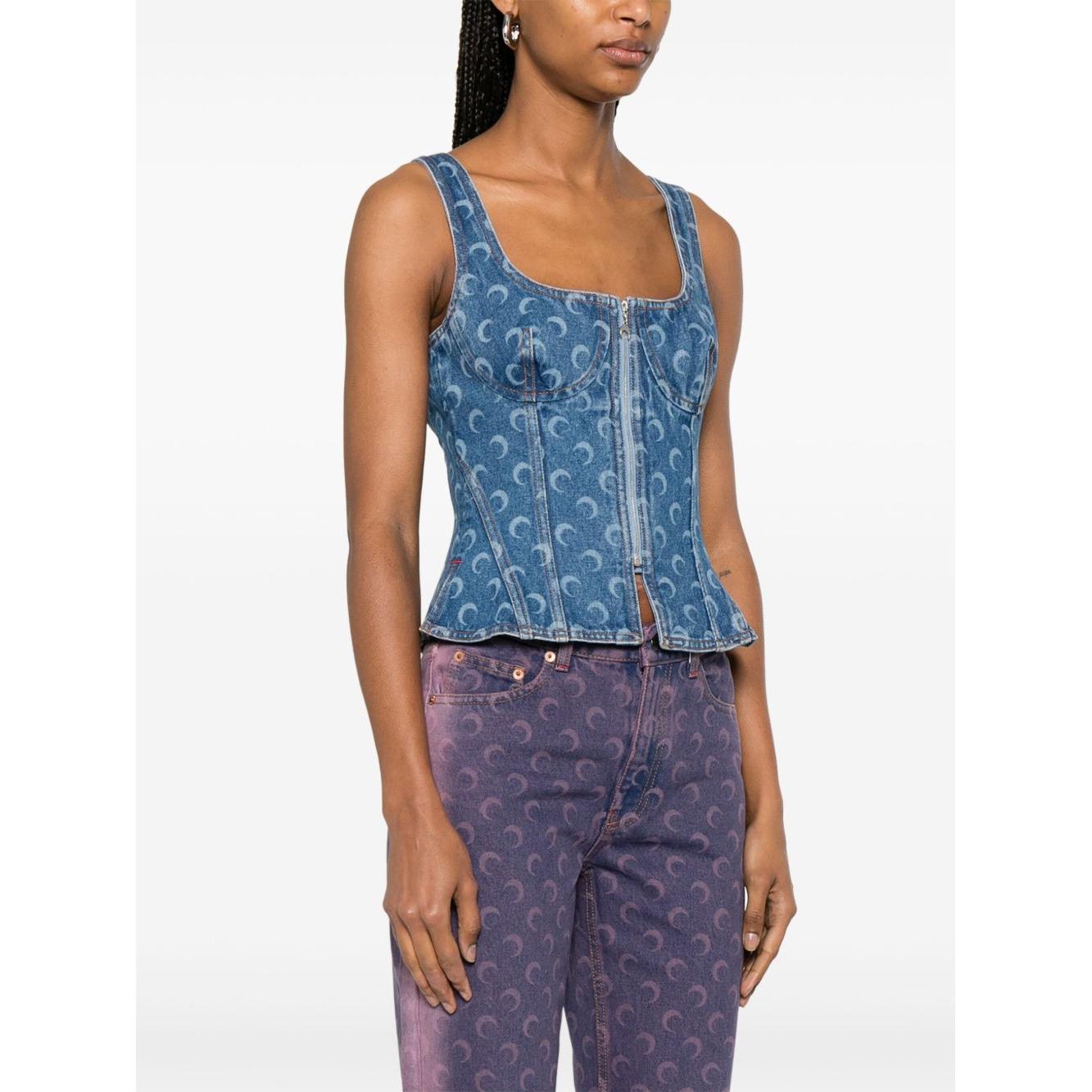 MARINE SERRE Top Clear Blue