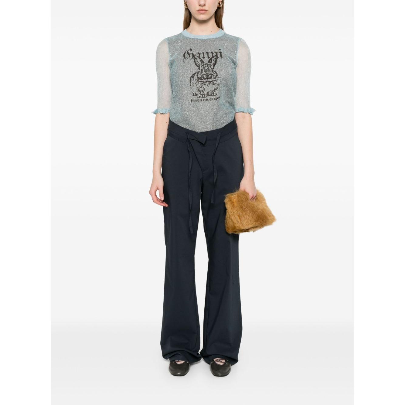 GANNI Sweaters Clear Blue