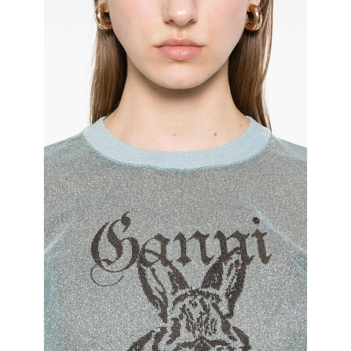 GANNI Sweaters Clear Blue