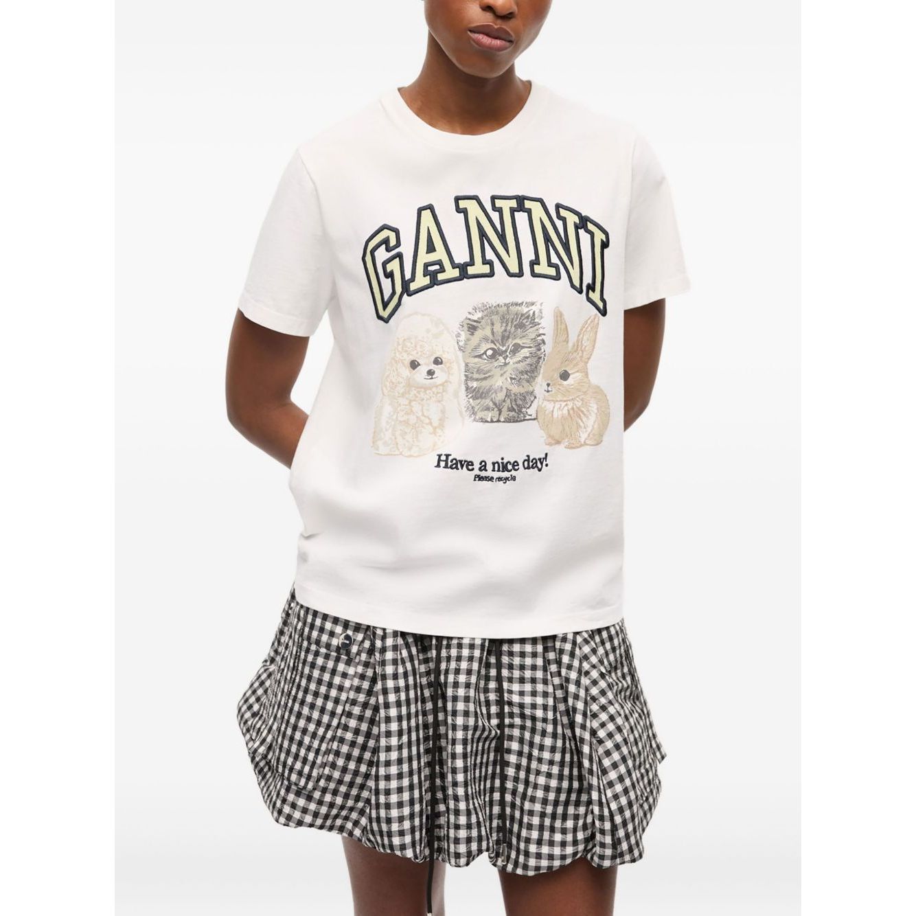 GANNI T-shirts and Polos White Topwear