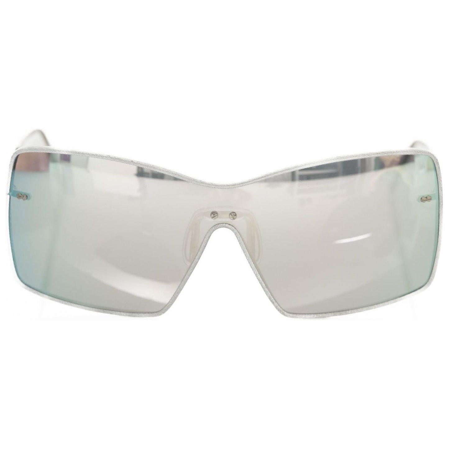 Frankie Morello Silver Metallic Women Sunglass Frankie Morello Light Gray