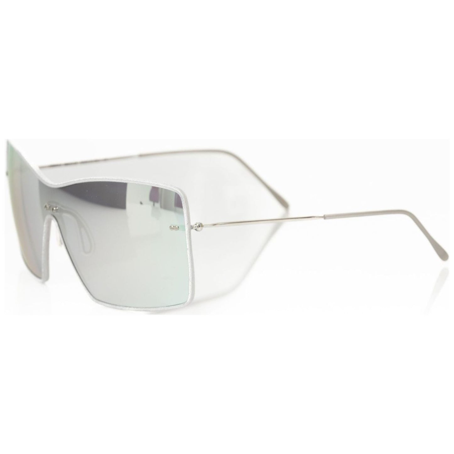Frankie Morello Silver Metallic Women Sunglass Frankie Morello Light Gray